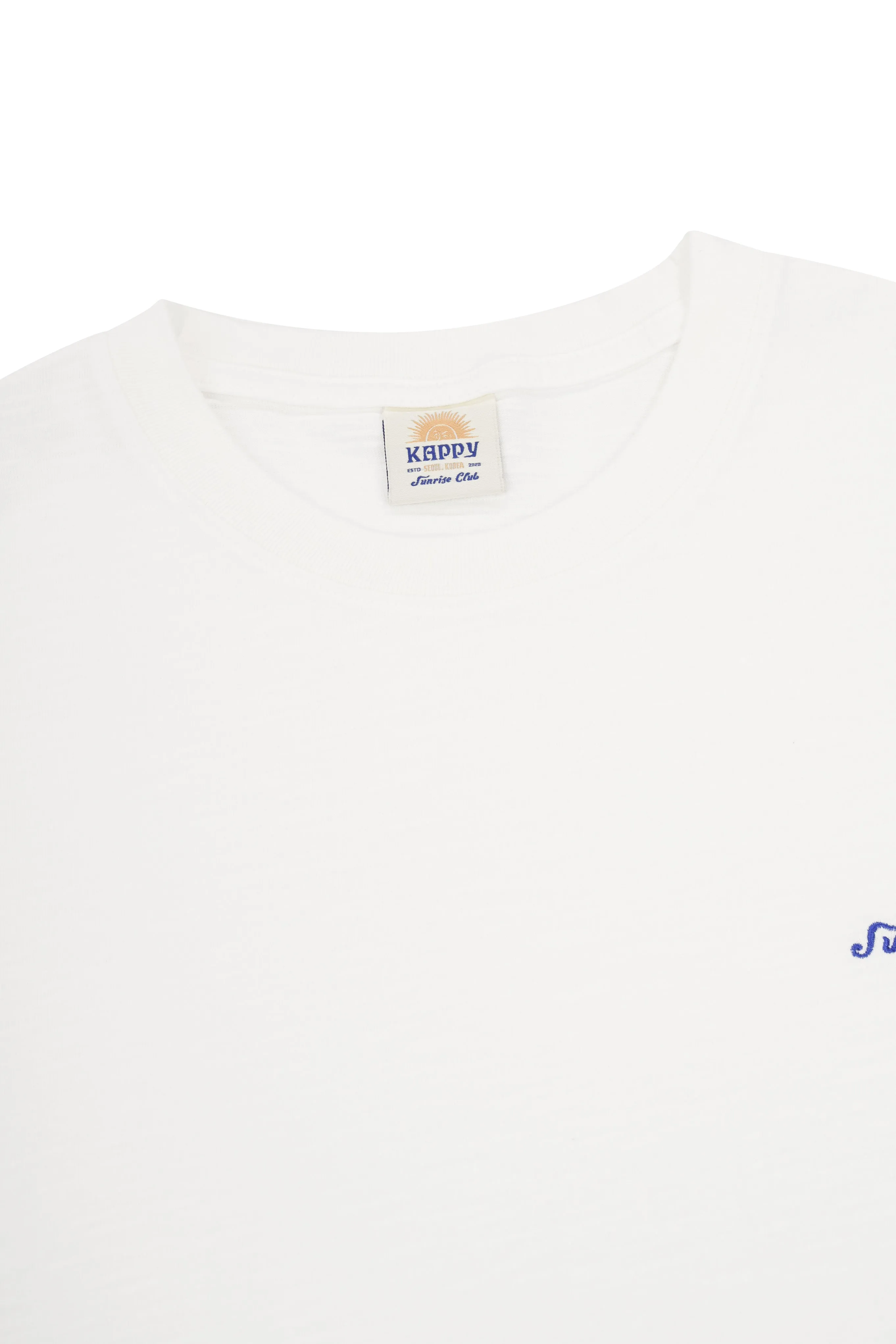 Slub Cotton Half T-shirt (White) sold by Kappy product image thumbnail 4