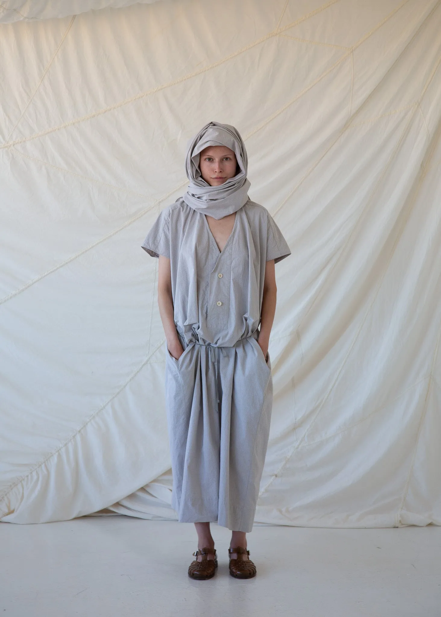 SERENE Scarf | Dusty Stripe Fine sold by VON SONO product image thumbnail 4
