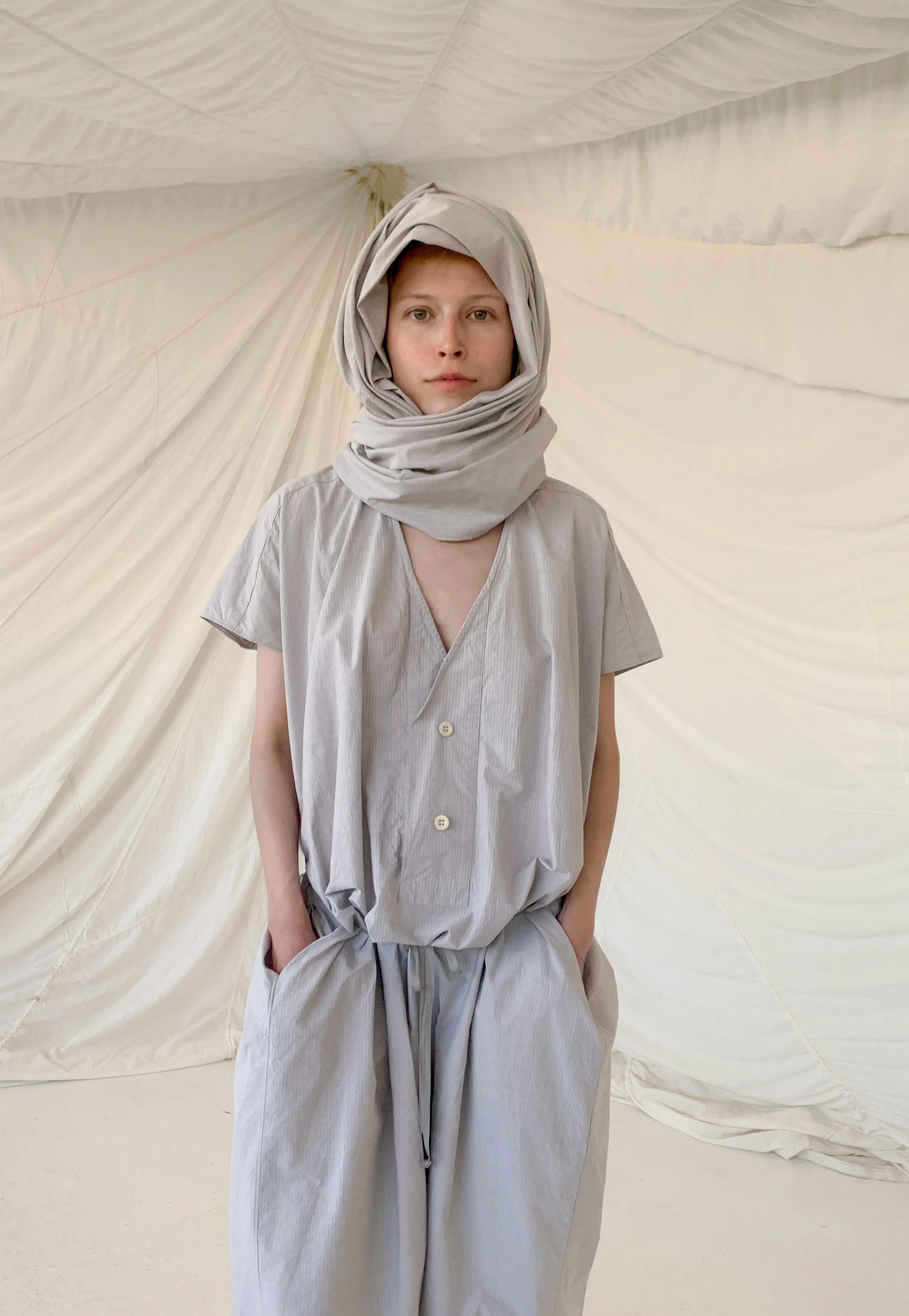 SERENE Scarf | Dusty Stripe Fine sold by VON SONO product image thumbnail 3