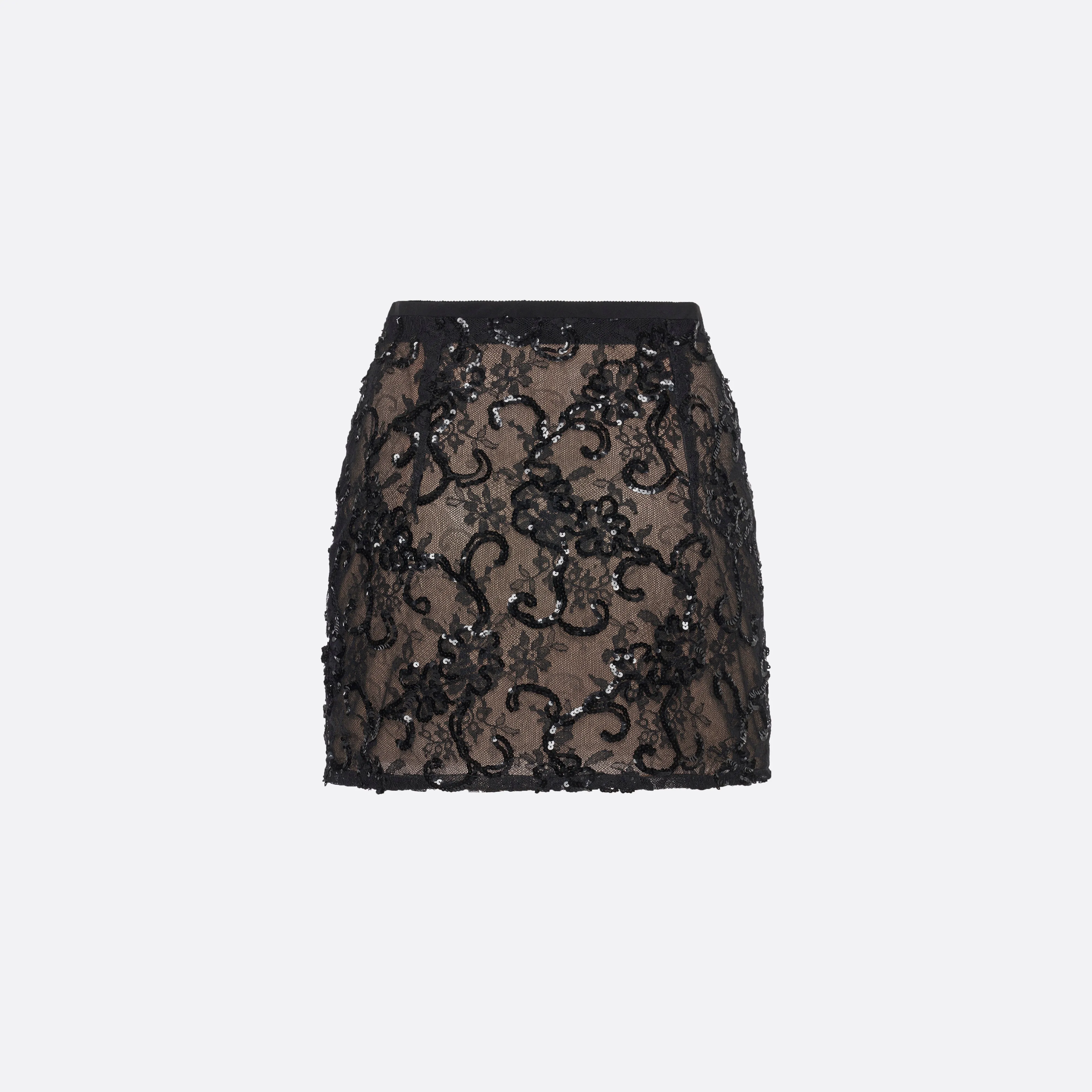 SEQUIN EMBROIDERED LACE MINI SKIRT sold by Alessandra Rich product image thumbnail 2