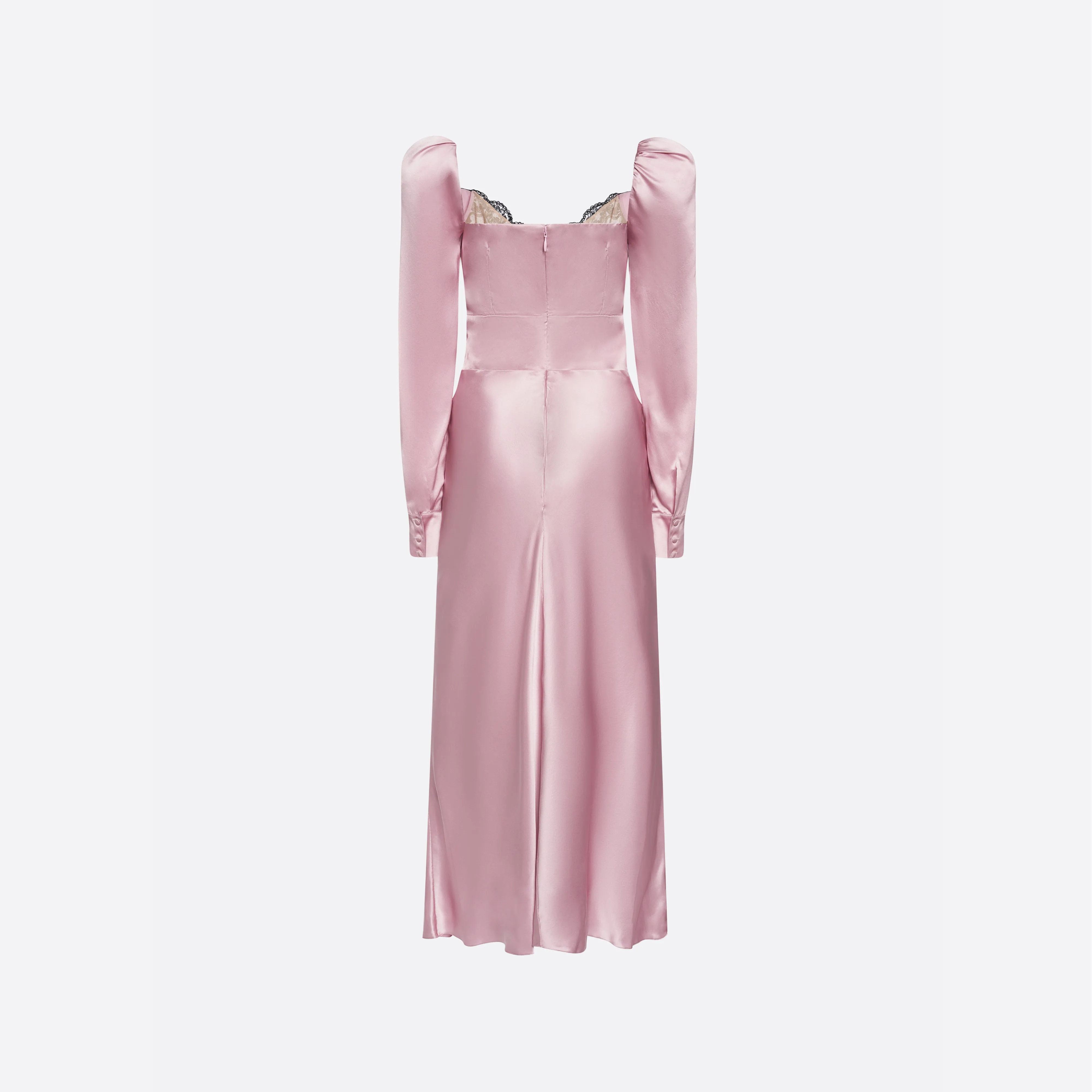 SILK SATIN MIDI DRESS WITH BOW sold by Alessandra Rich product image thumbnail 2