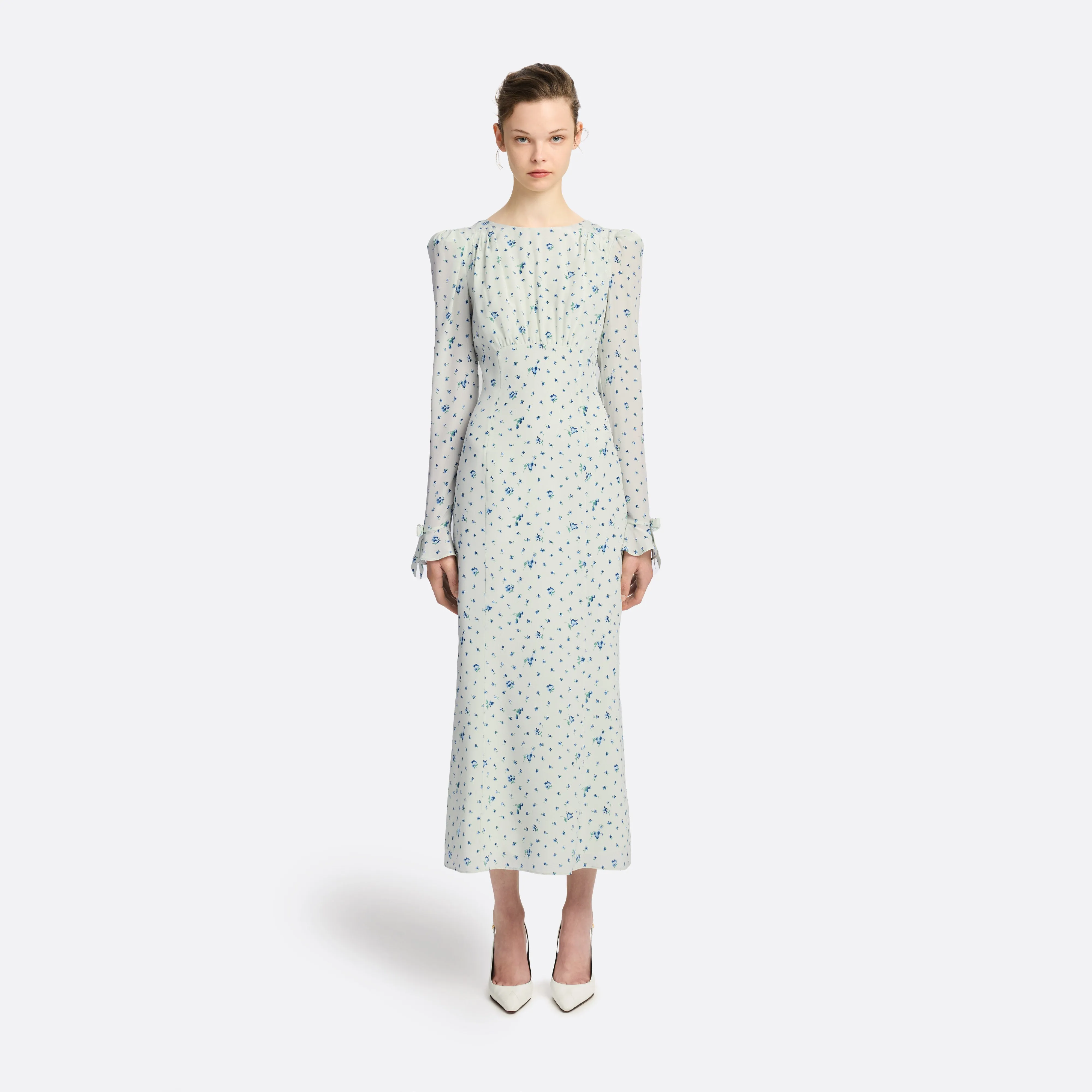 SILK OPEN BACK MIDI DRESS sold by Alessandra Rich product image thumbnail 2