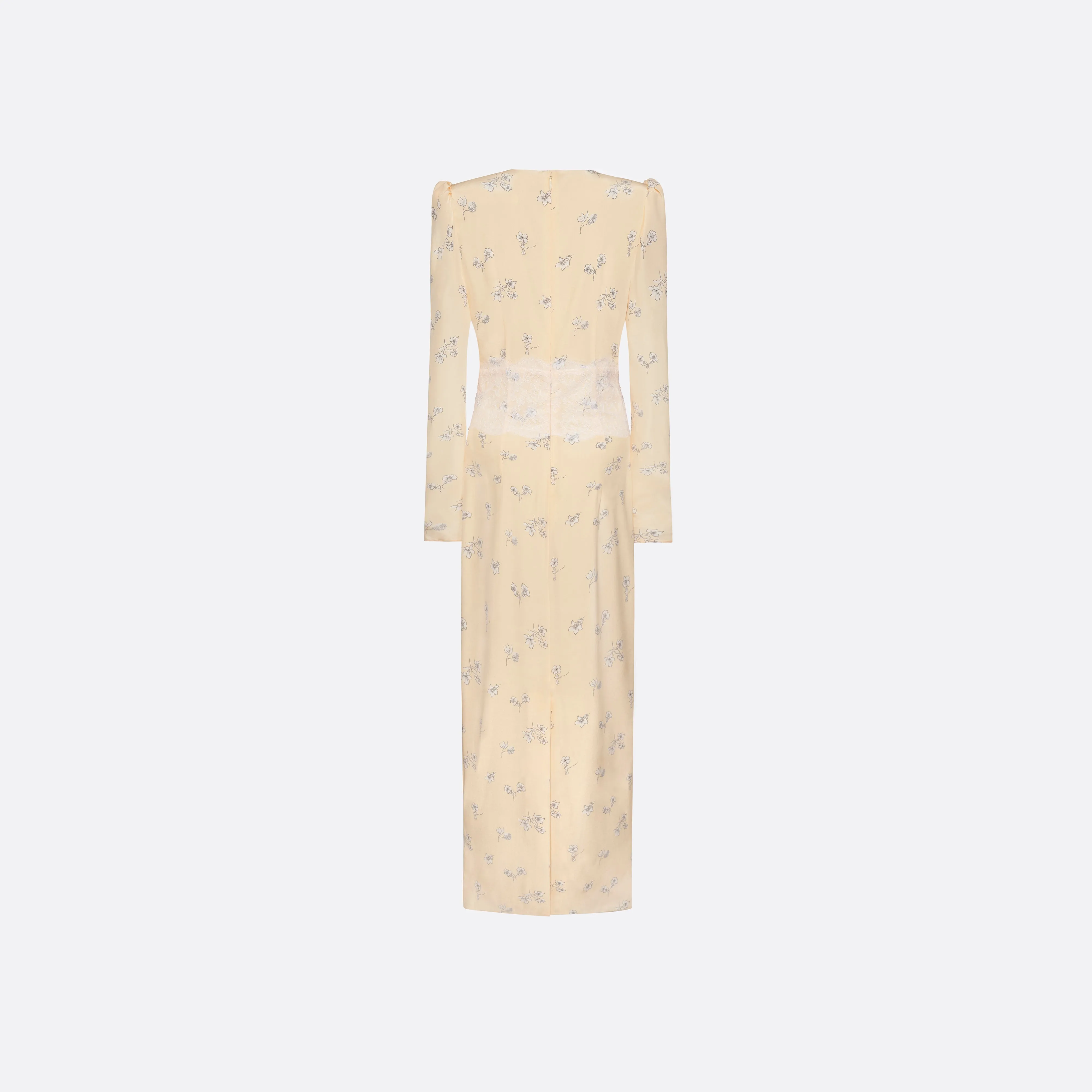 SILK MIDI DRESS WITH LACE DETAIL sold by Alessandra Rich product image thumbnail 5