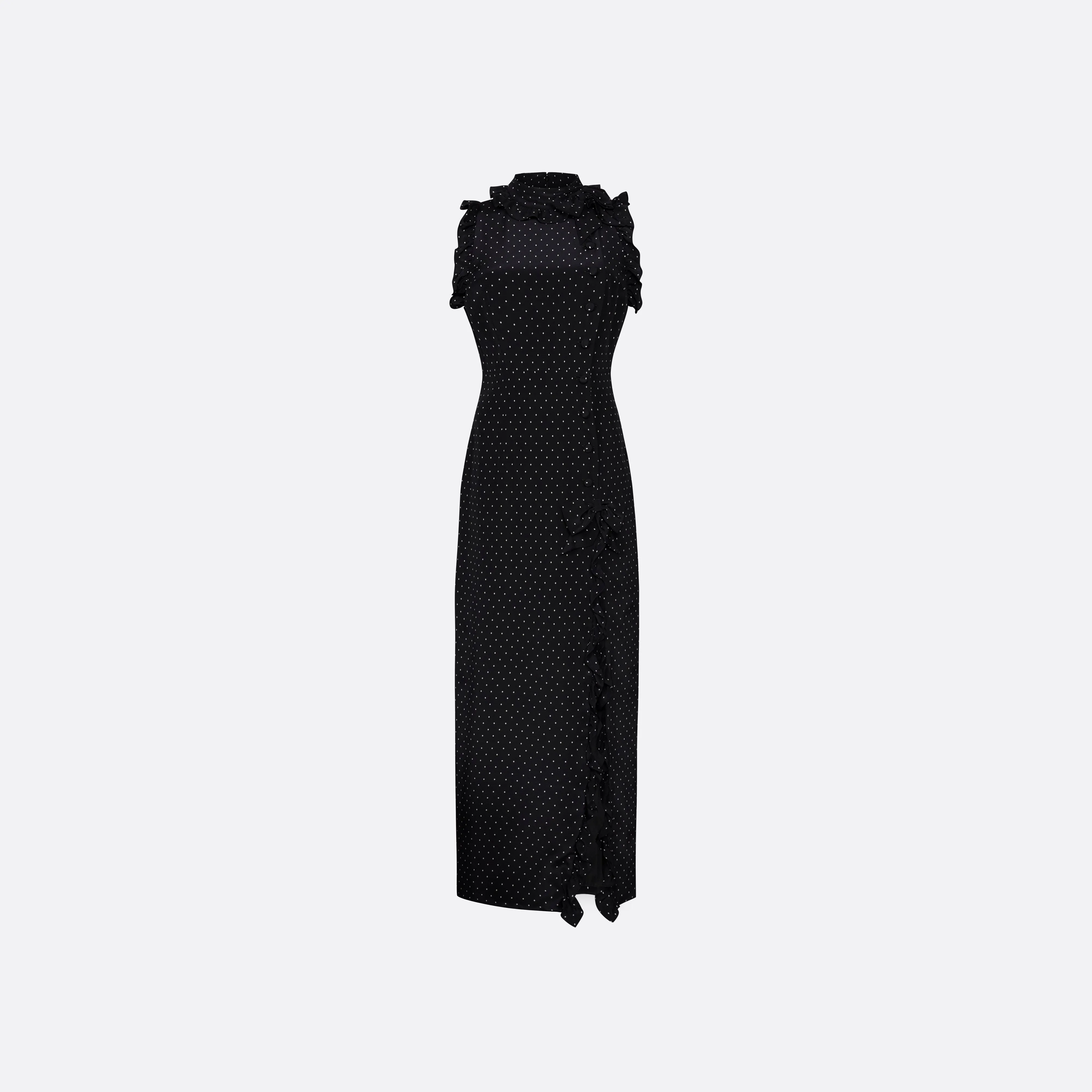 SILK HIGH NECK MIDI DRESS sold by Alessandra Rich