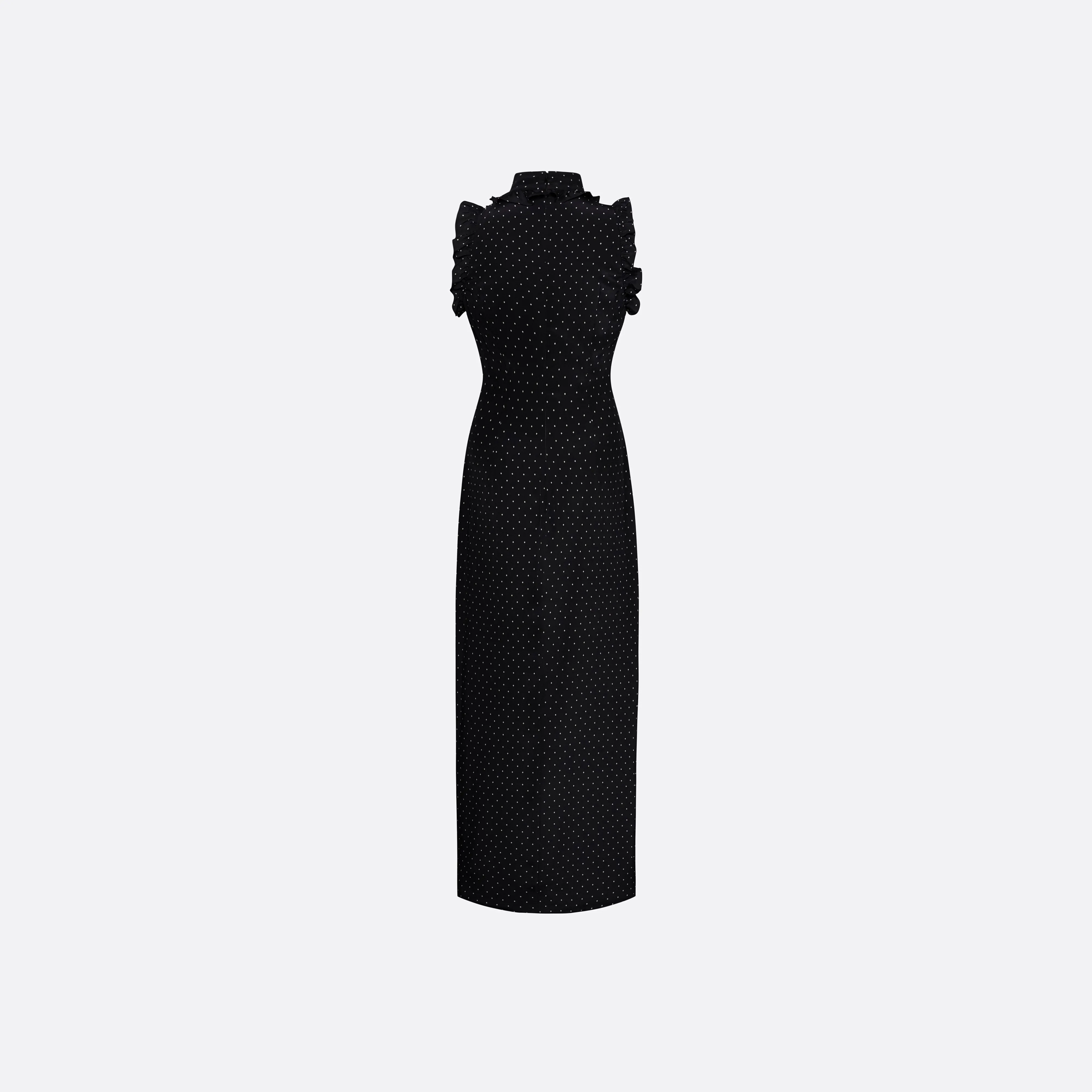 SILK HIGH NECK MIDI DRESS sold by Alessandra Rich product image thumbnail 5