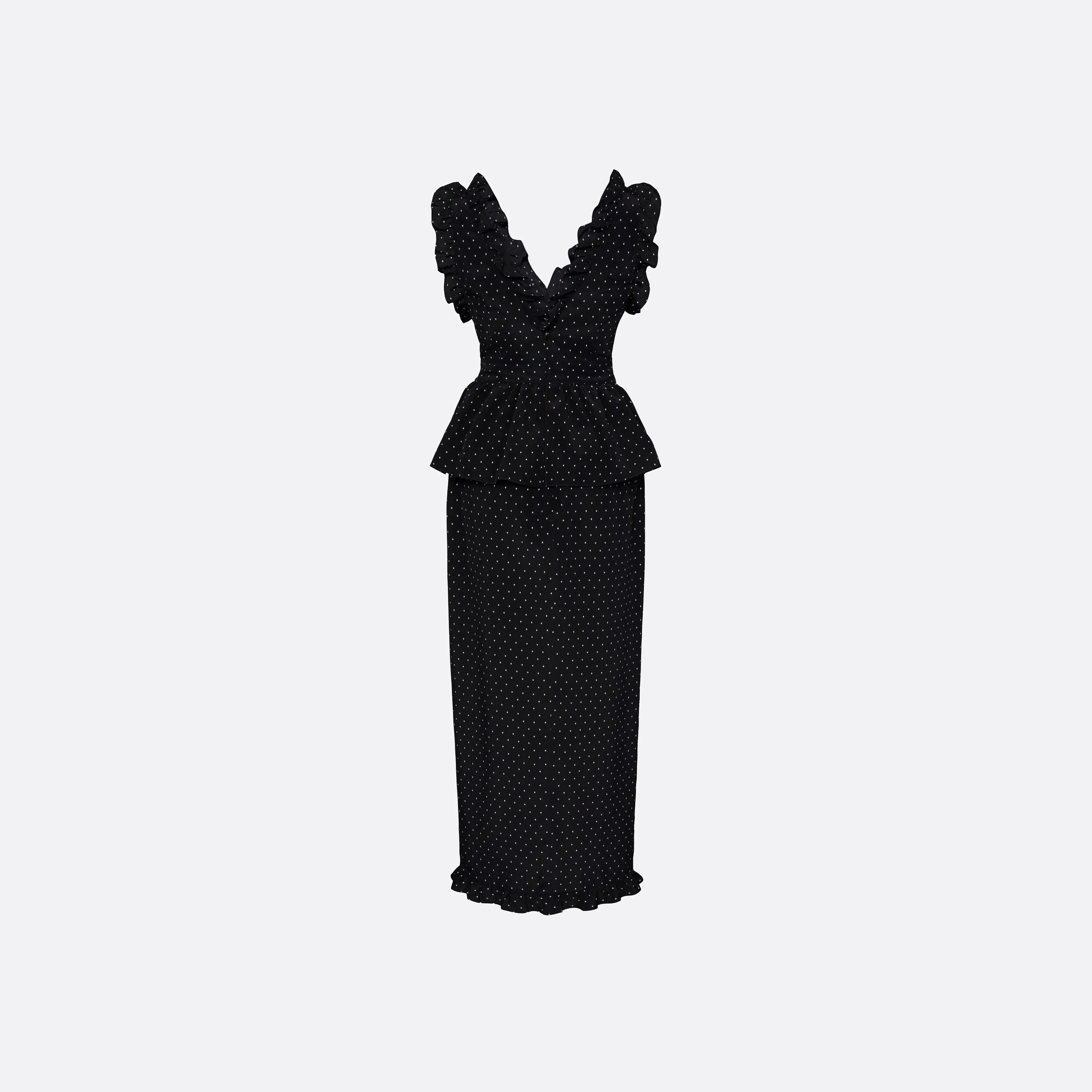 SILK PEPLUM MIDI DRESS WITH BOW sold by Alessandra Rich product image thumbnail 5