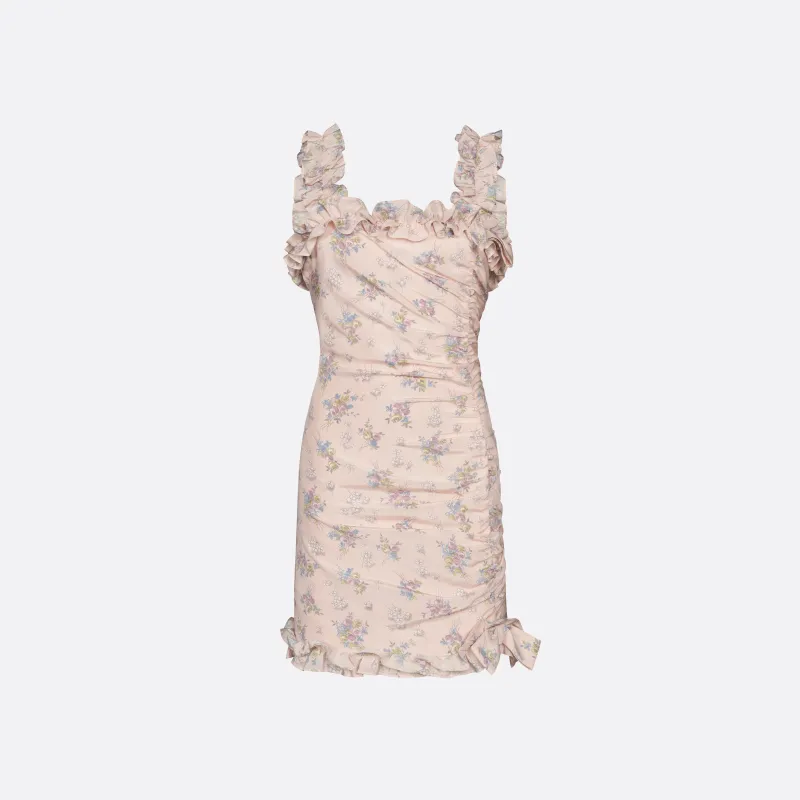 SILK MINI DRESS WITH RUFFLES made by Alessandra Rich