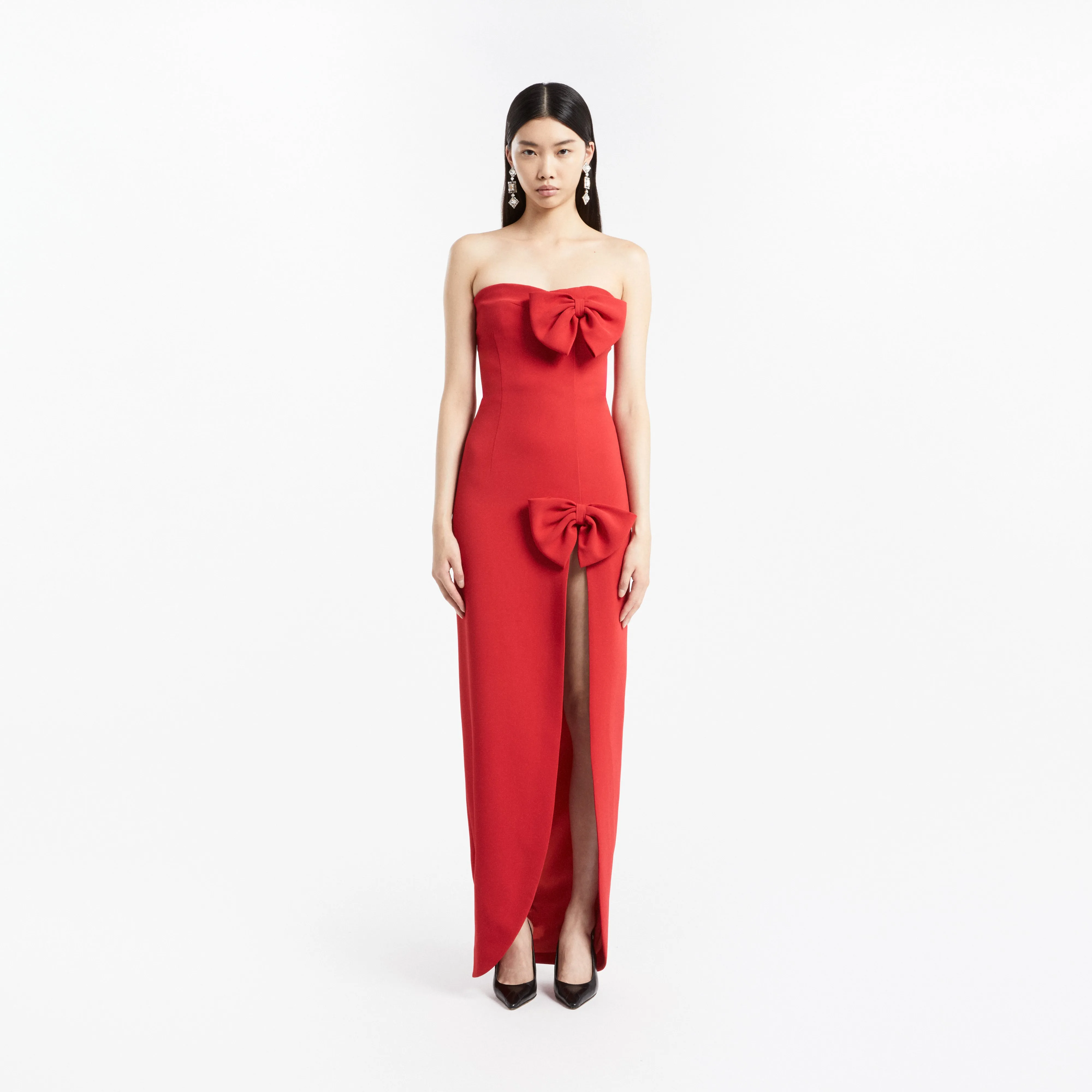 CADY EVENING DRESS WITH BOWS sold by Alessandra Rich product image thumbnail 3