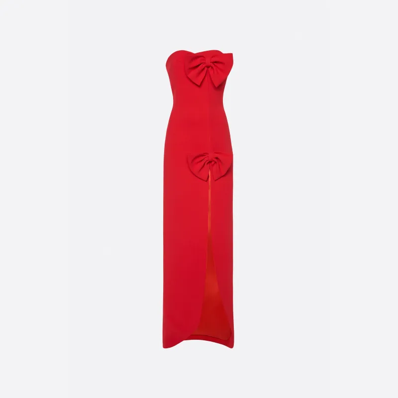 CADY EVENING DRESS WITH BOWS made by Alessandra Rich