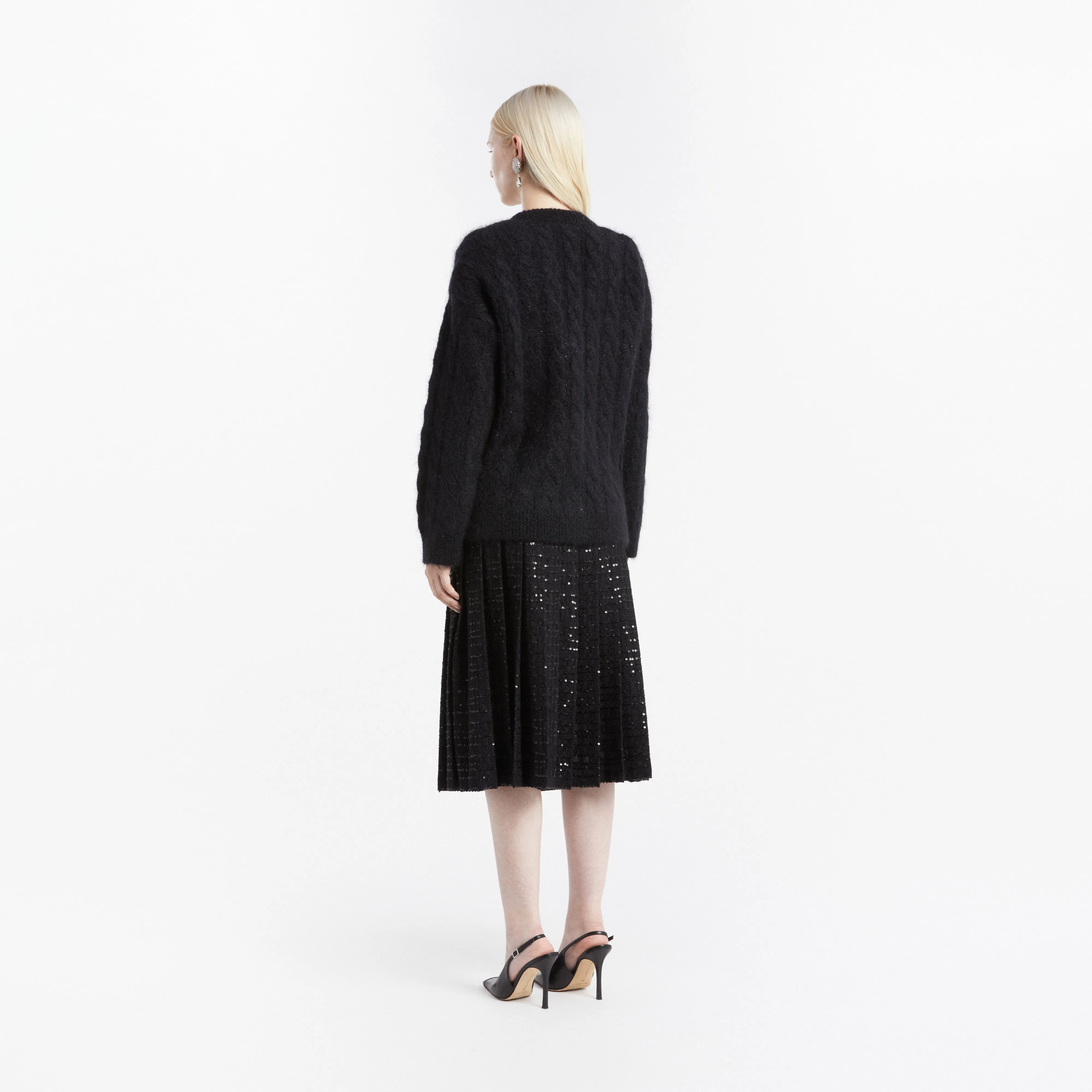 MOHAIR SEQUIN OVERSIZED CARDIGAN sold by Alessandra Rich product image thumbnail 4