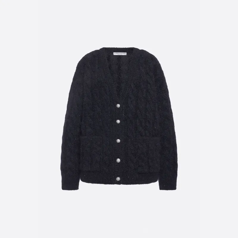 MOHAIR SEQUIN OVERSIZED CARDIGAN made by Alessandra Rich