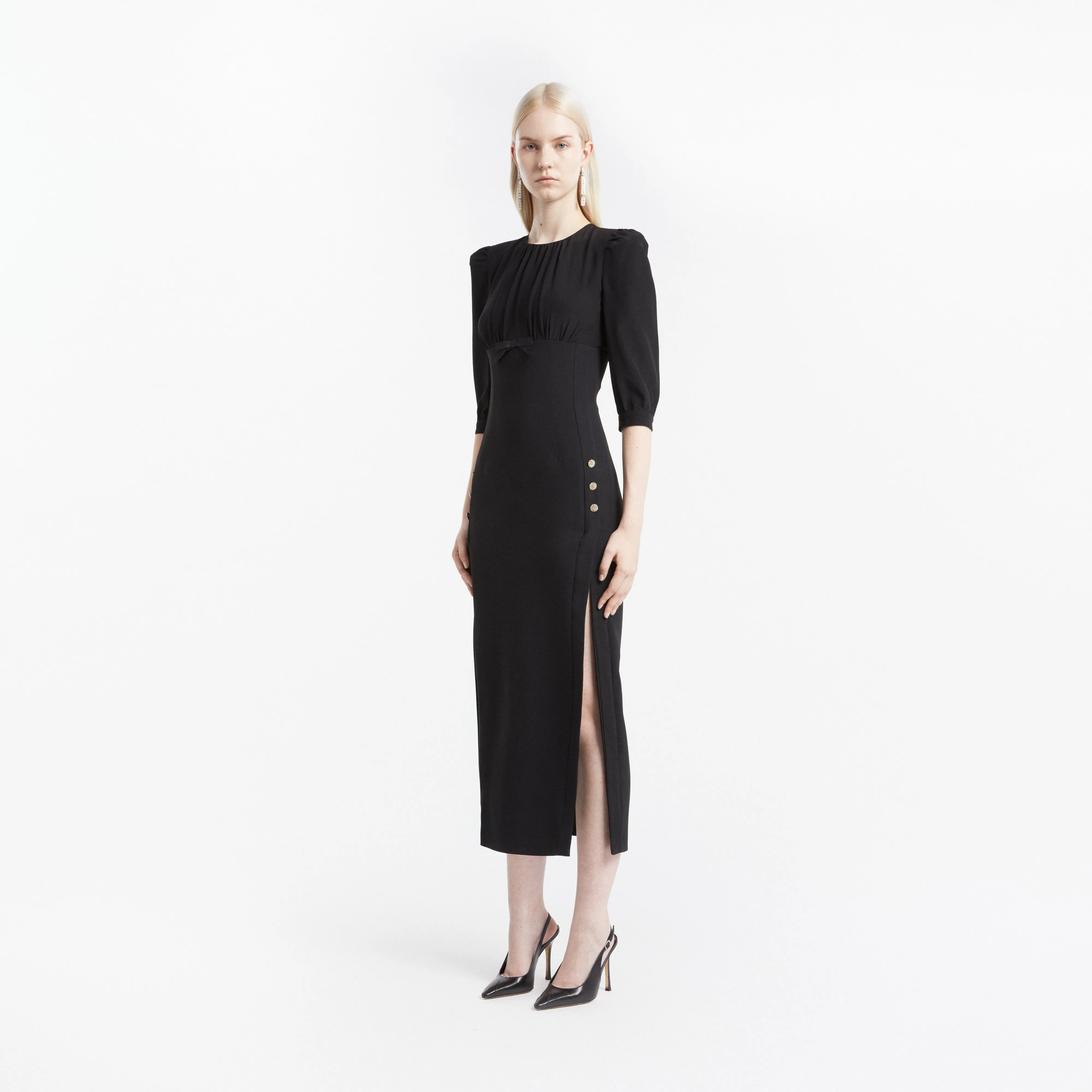 CADY MIDI DRESS WITH SPLITS sold by Alessandra Rich product image thumbnail 3
