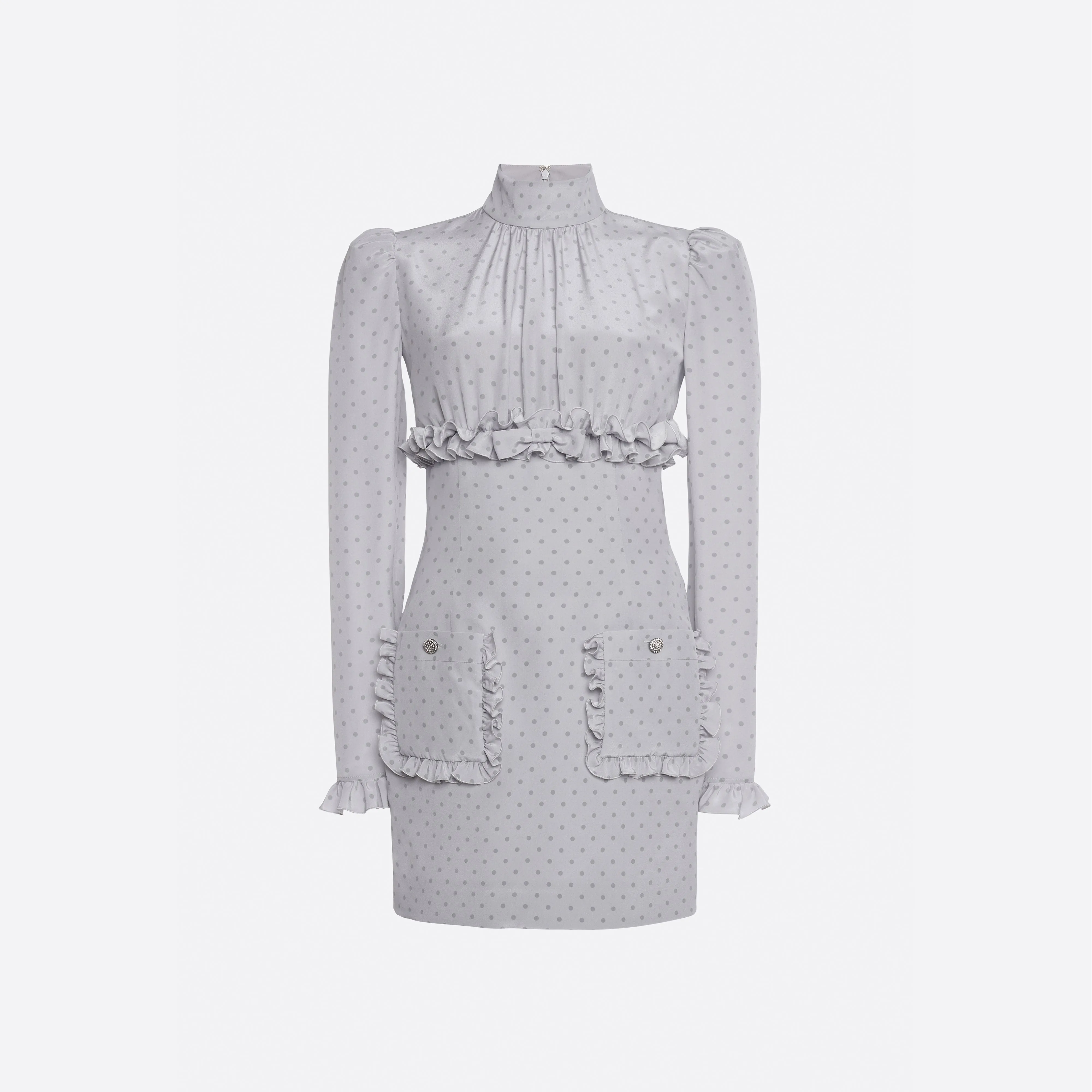 SILK POLKA DOT MINI DRESS WITH RUFFLES sold by Alessandra Rich