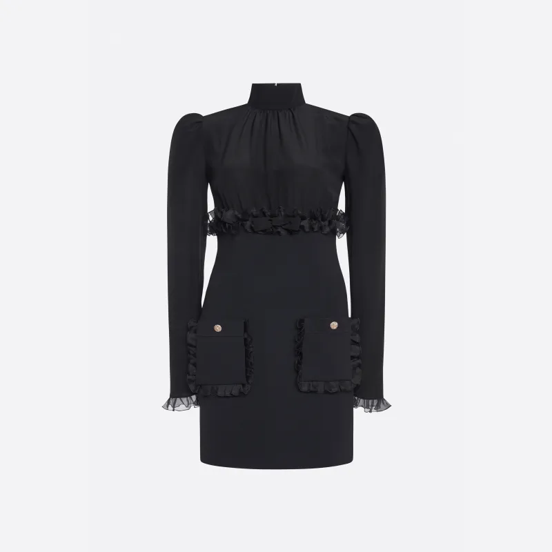 CADY MINI DRESS WITH RUFFLES made by Alessandra Rich