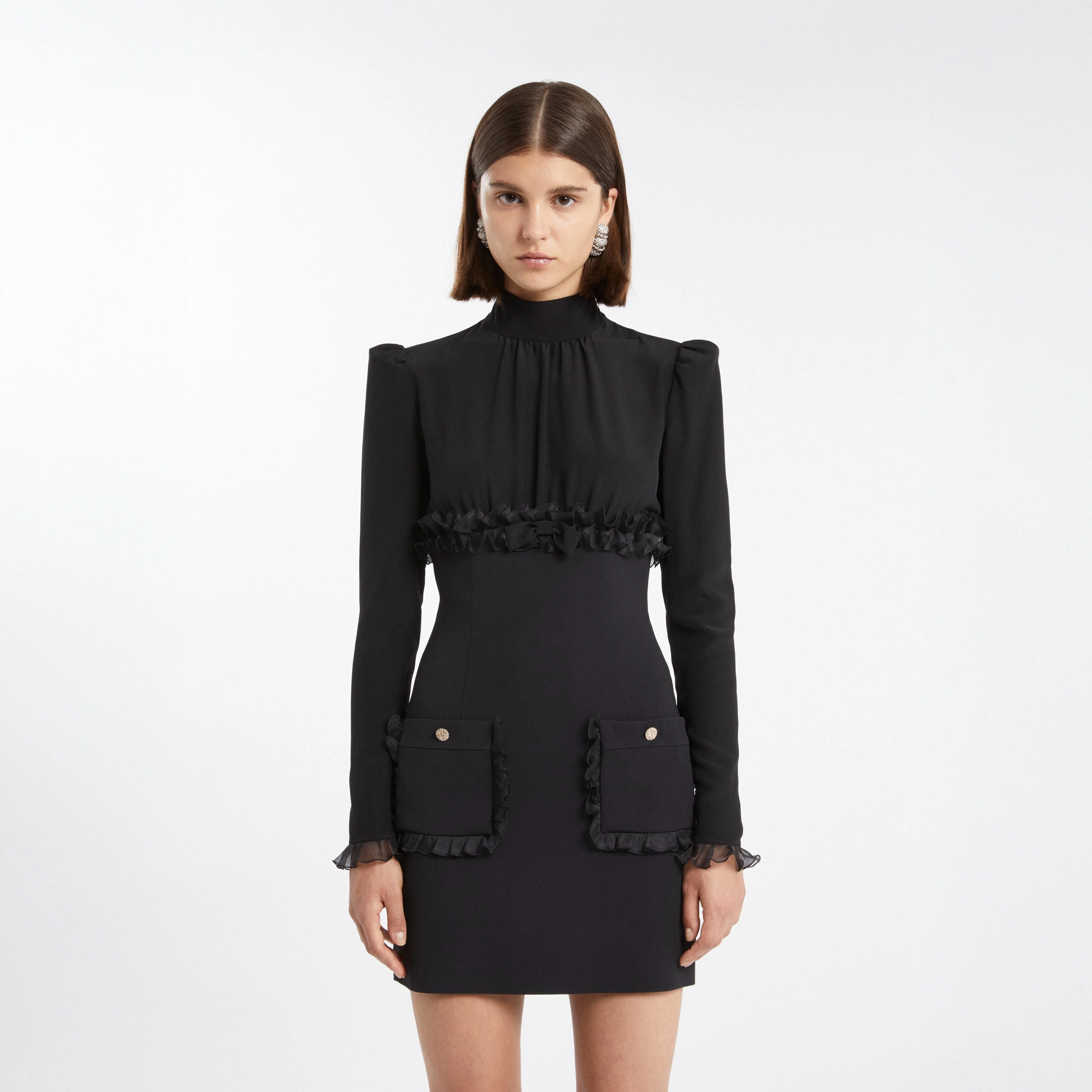 CADY MINI DRESS WITH RUFFLES sold by Alessandra Rich product image thumbnail 5
