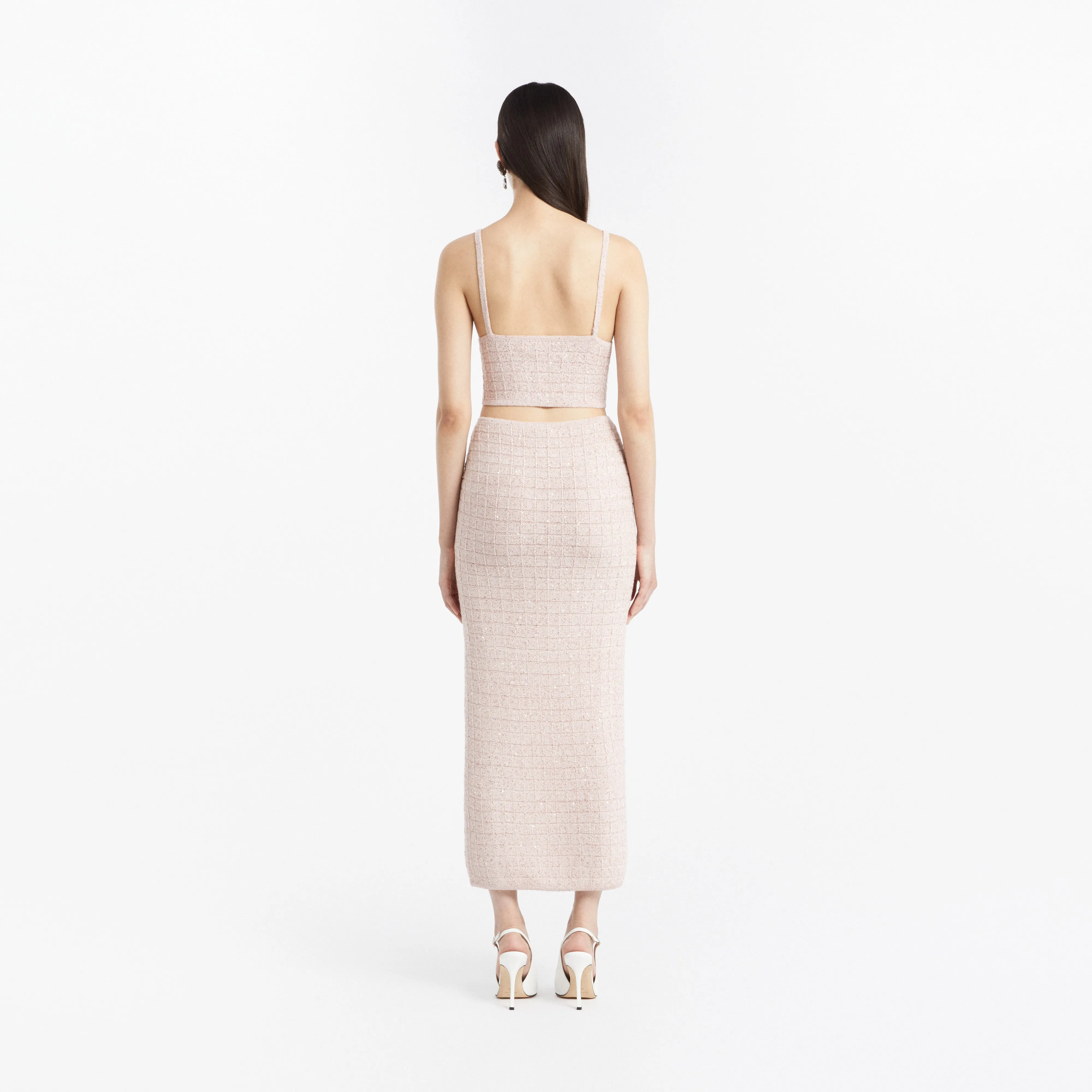 WOOL SEQUIN KNIT CROP TOP sold by Alessandra Rich product image thumbnail 4
