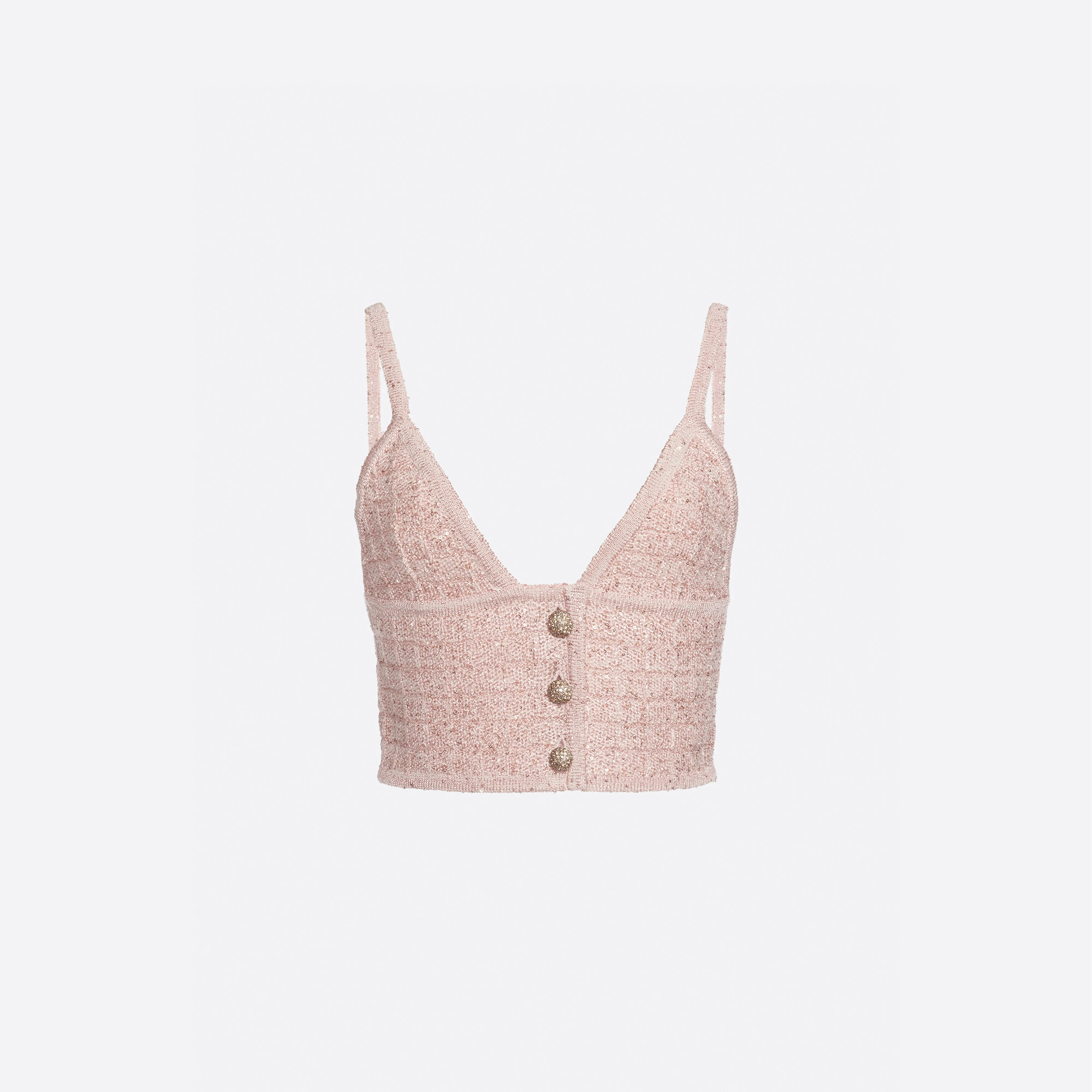 WOOL SEQUIN KNIT CROP TOP sold by Alessandra Rich