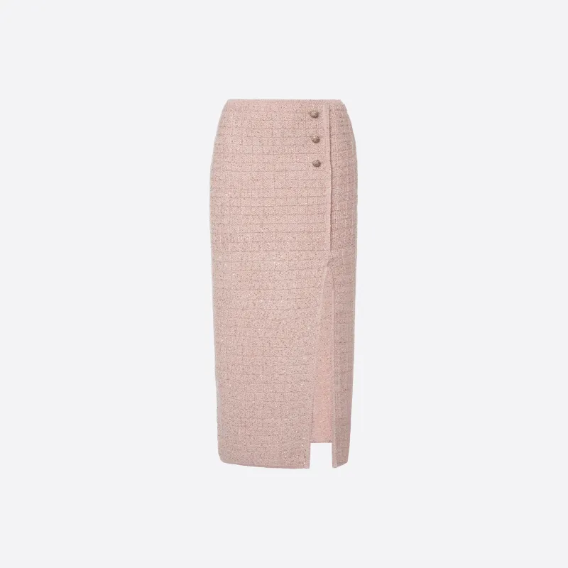 WOOL SEQUIN KNIT MIDI SKIRT made by Alessandra Rich