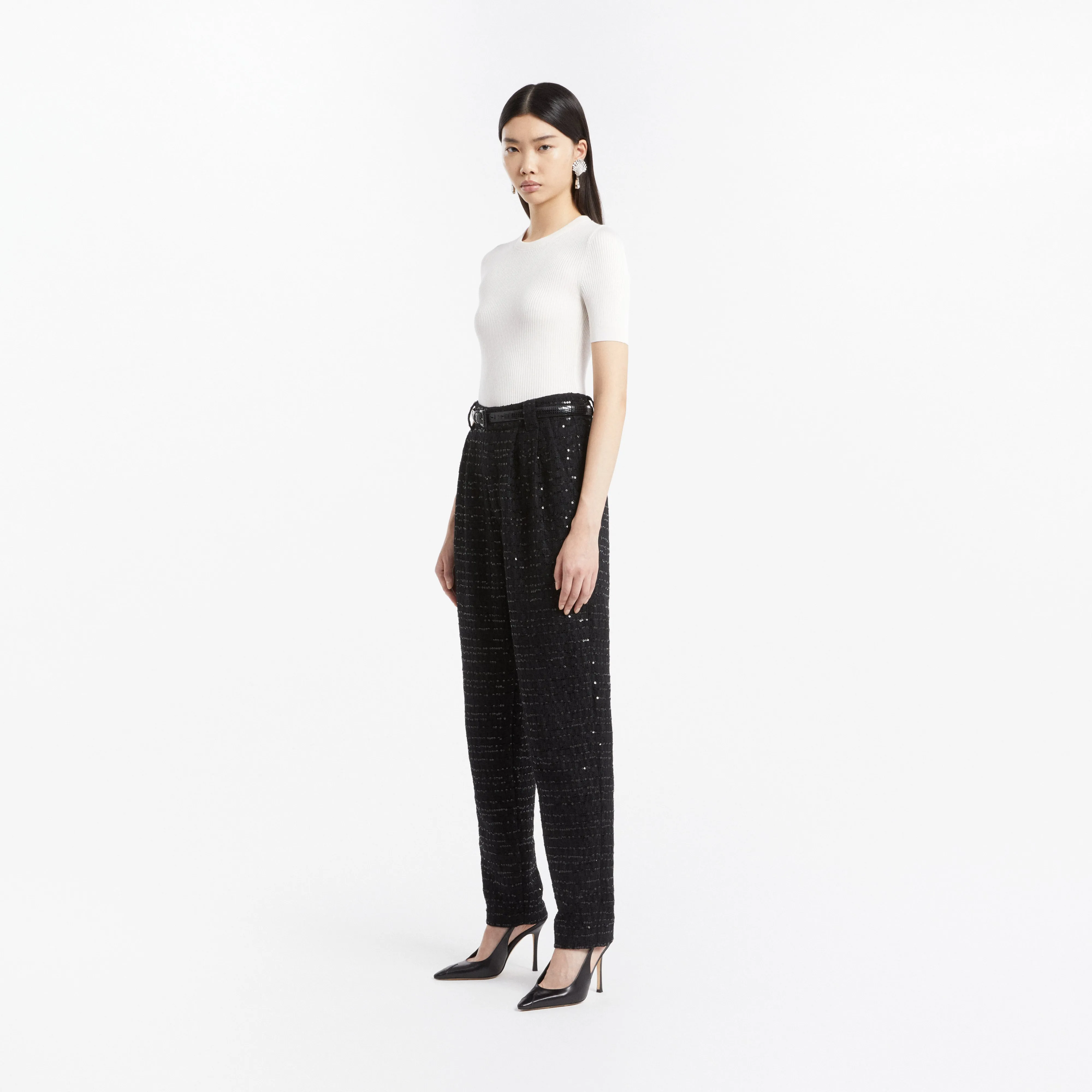 SILK KNIT T-SHIRT sold by Alessandra Rich product image thumbnail 3