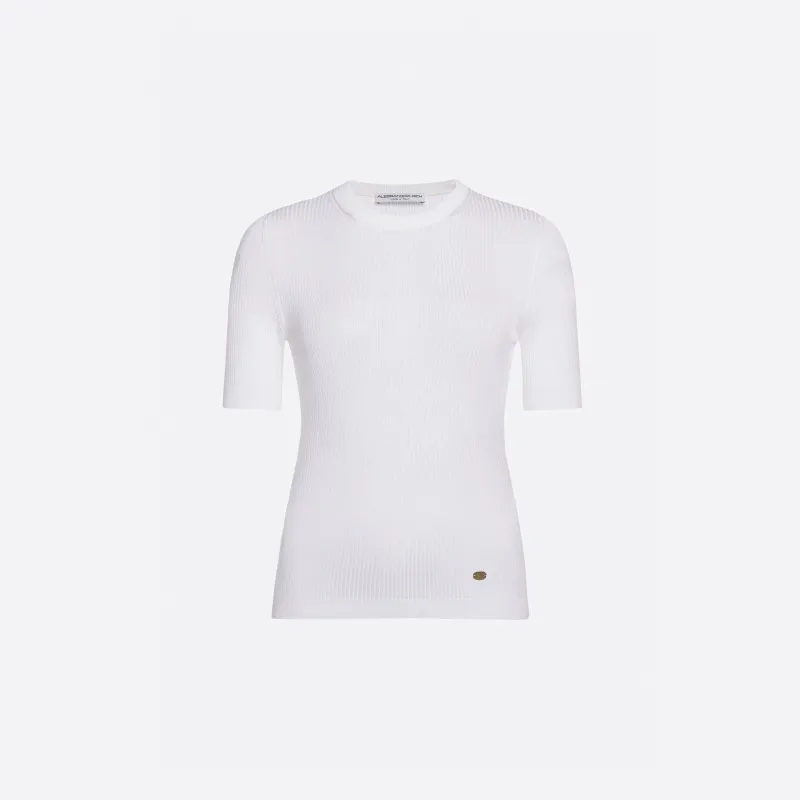 SILK KNIT T-SHIRT made by Alessandra Rich
