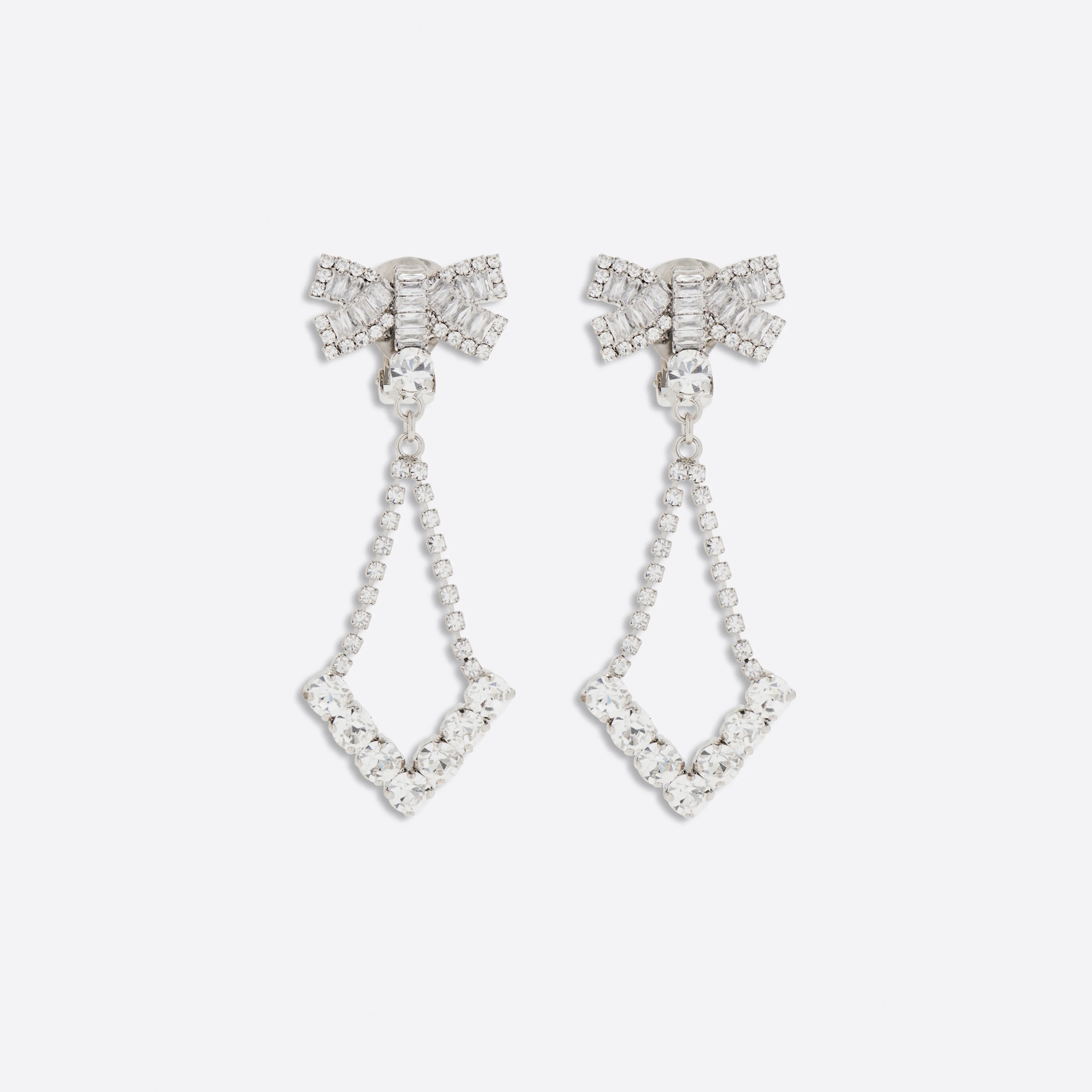 CRYSTAL EARRINGS WITH BOW sold by Alessandra Rich