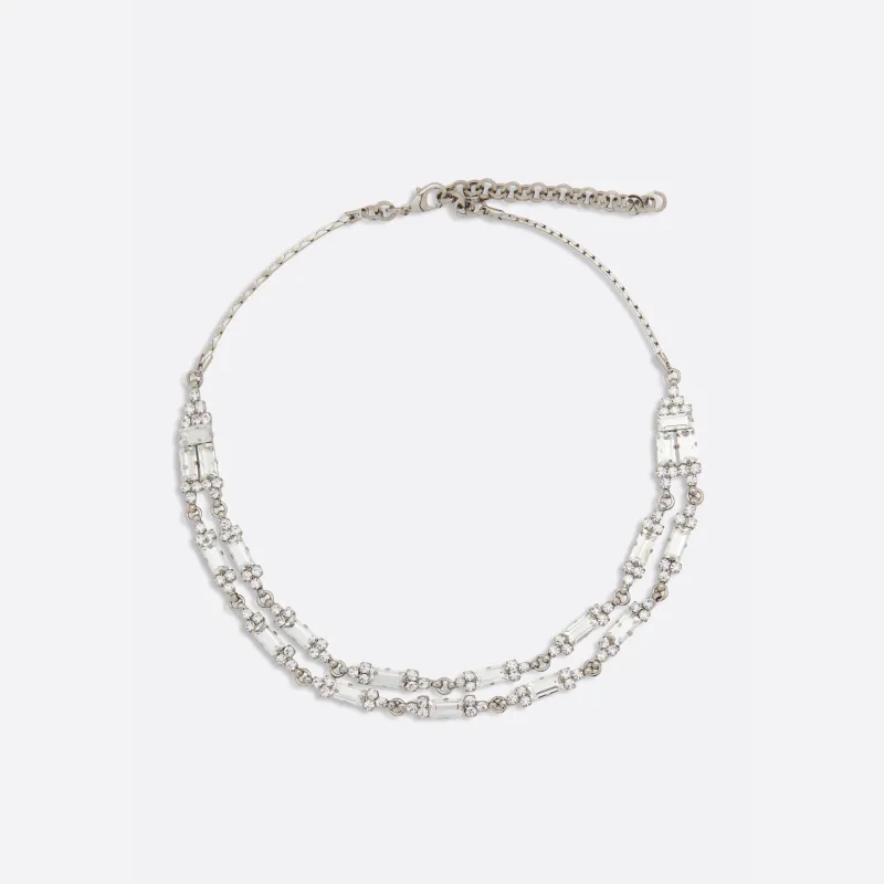 DOUBLE CRYSTAL NECKLACE made by Alessandra Rich