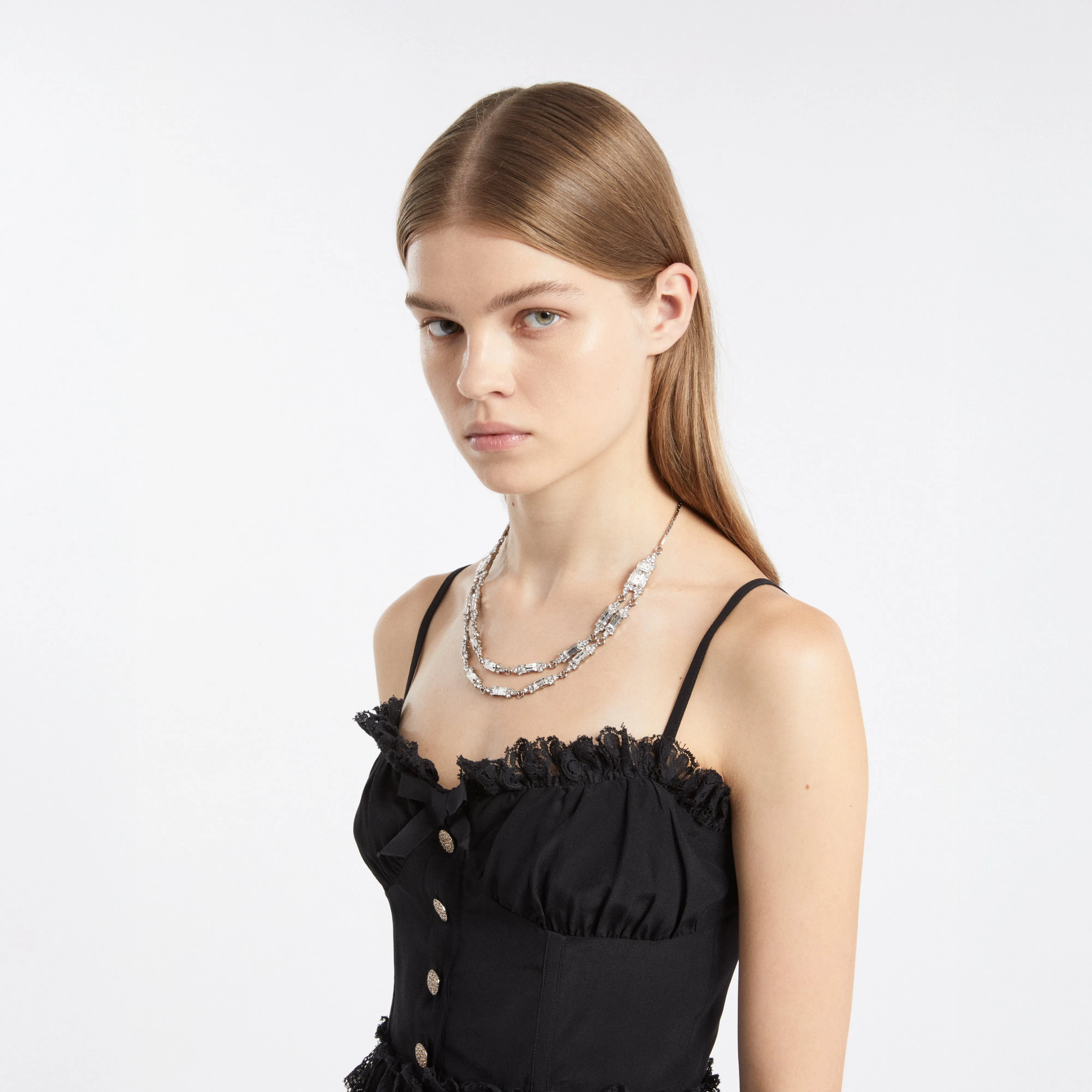 DOUBLE CRYSTAL NECKLACE sold by Alessandra Rich product image thumbnail 3