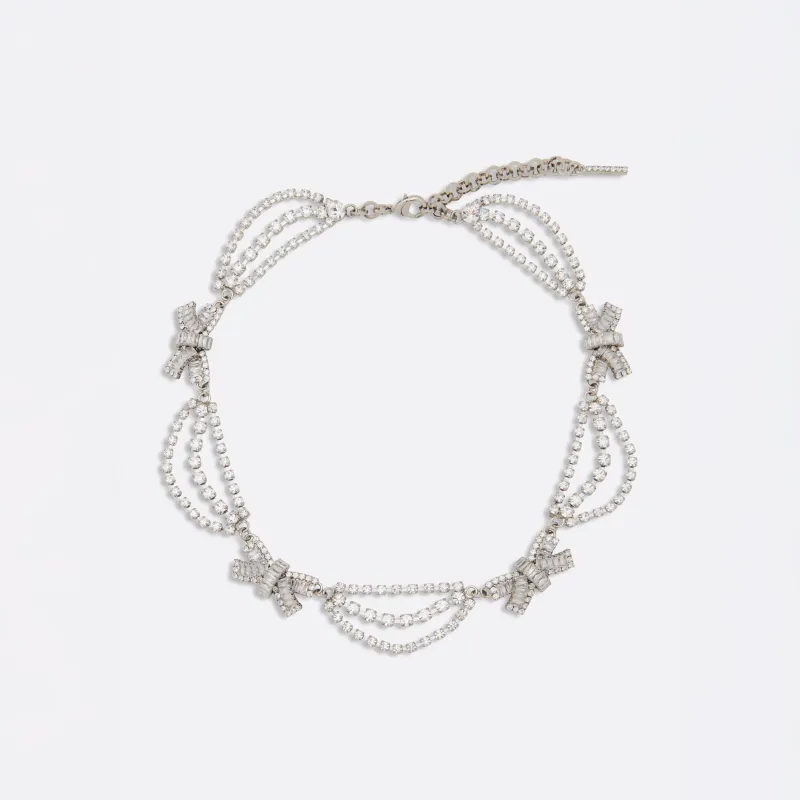 CRYSTAL NECKLACE WITH BOWS made by Alessandra Rich