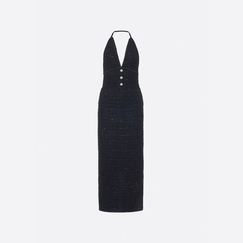 WOOL SEQUIN KNIT MIDI DRESS made by Alessandra Rich