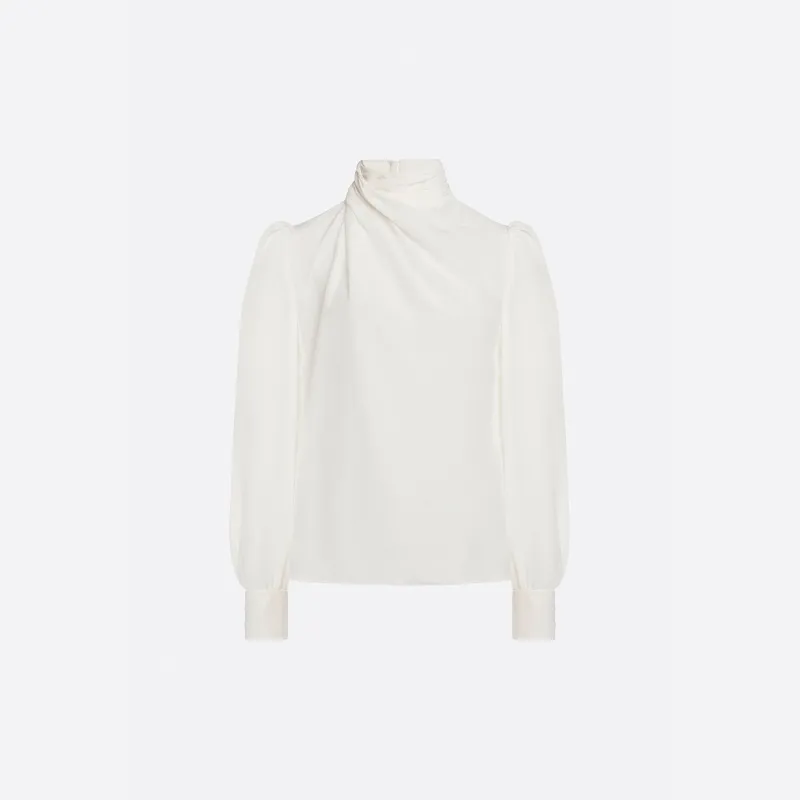 SILK HIGH-NECK BLOUSE made by Alessandra Rich