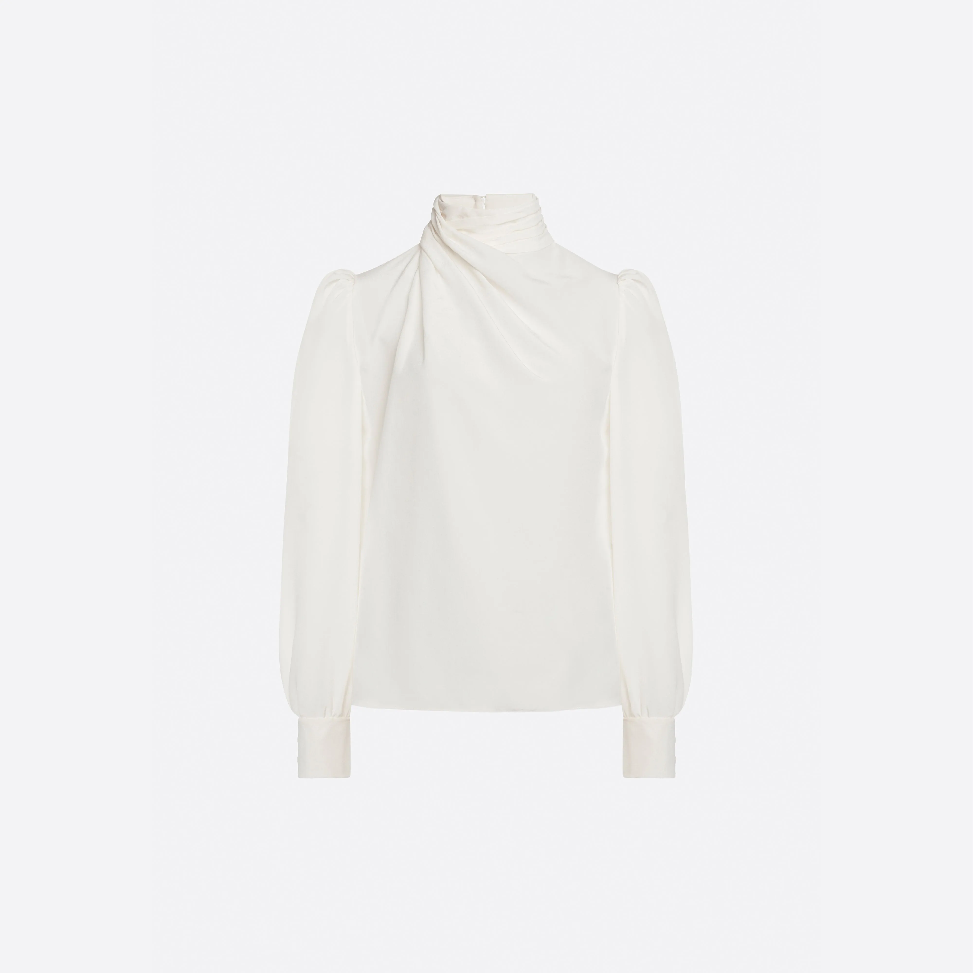 SILK HIGH-NECK BLOUSE sold by Alessandra Rich
