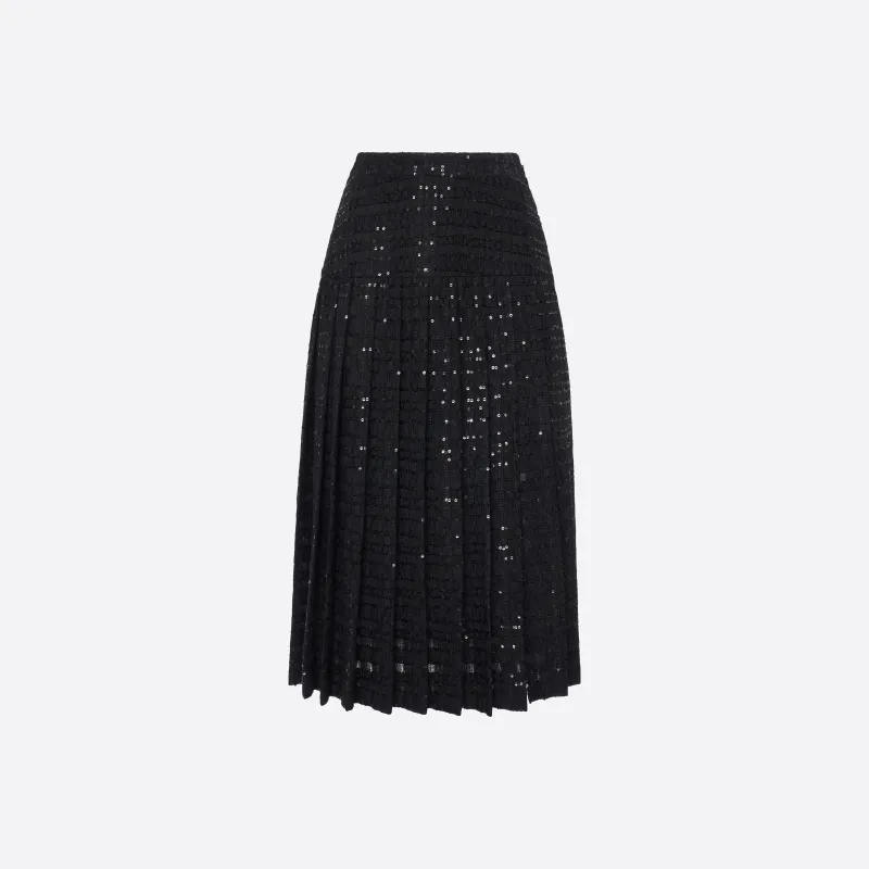SEQUIN TWEED PLEATED SKIRT made by Alessandra Rich