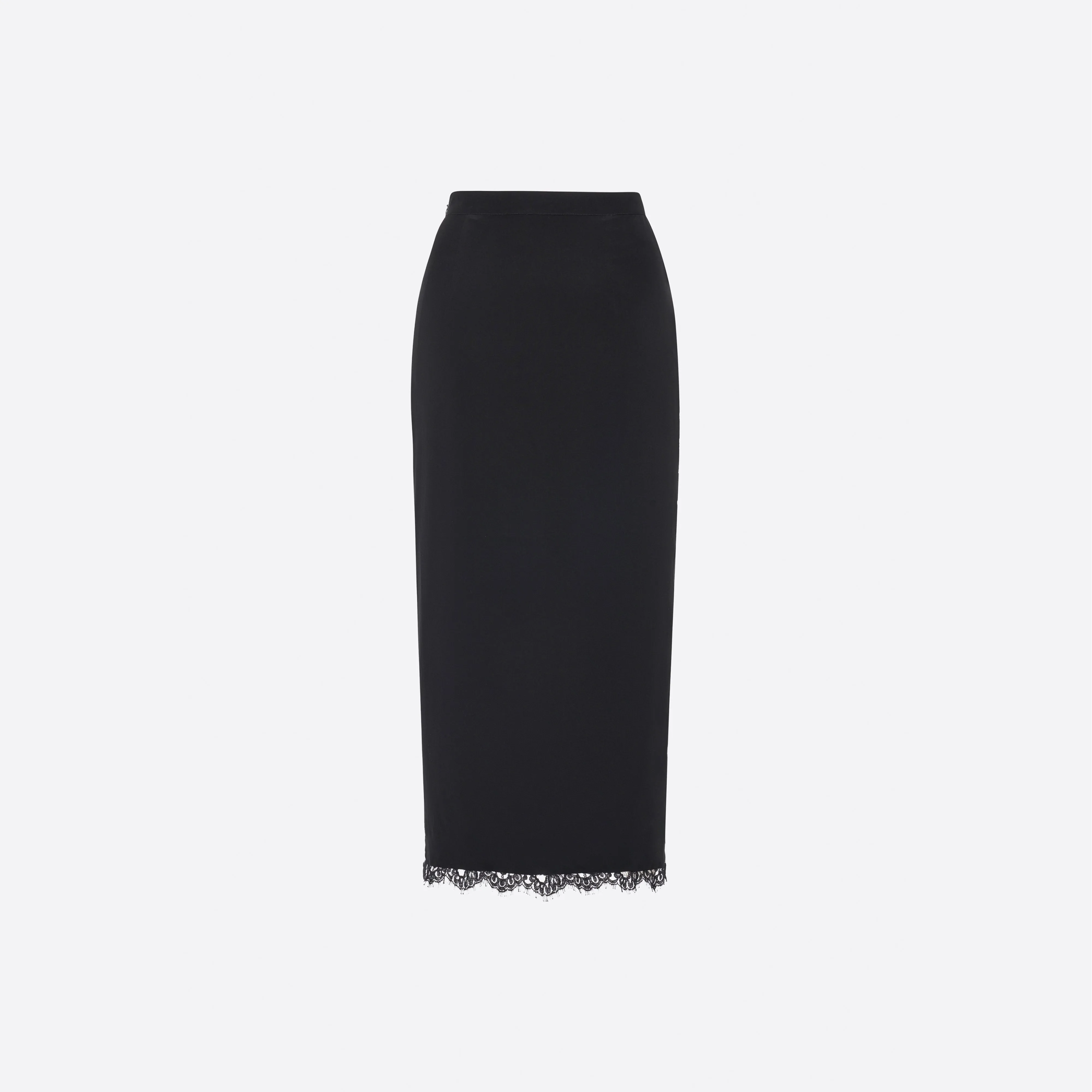 SILK MIDI SKIRT WITH LACE TRIMS sold by Alessandra Rich product image thumbnail 2