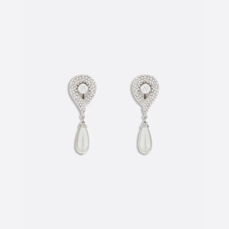 EARRINGS WITH PENDANT PEARL made by Alessandra Rich
