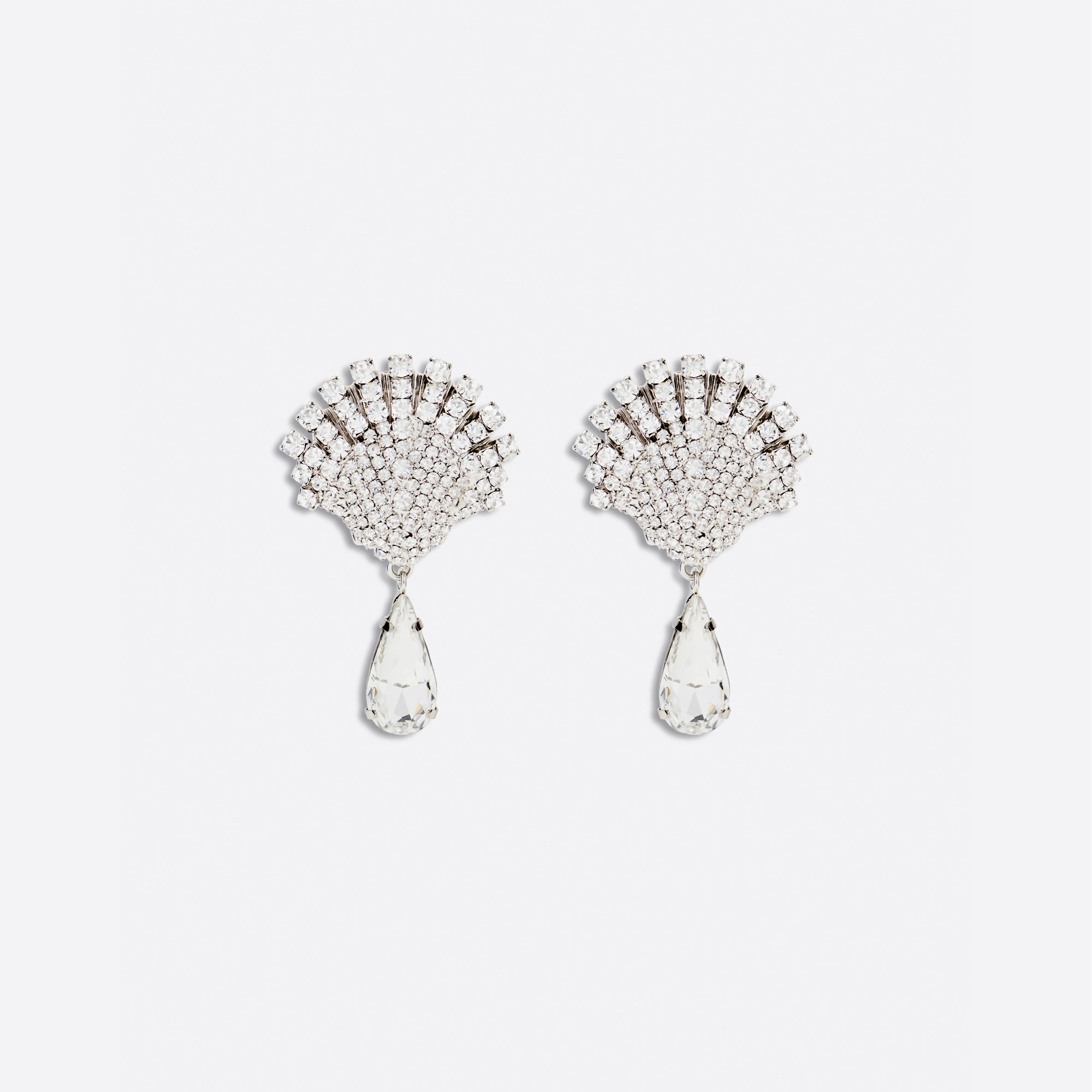 CRYSTAL SHELL EARRINGS sold by Alessandra Rich