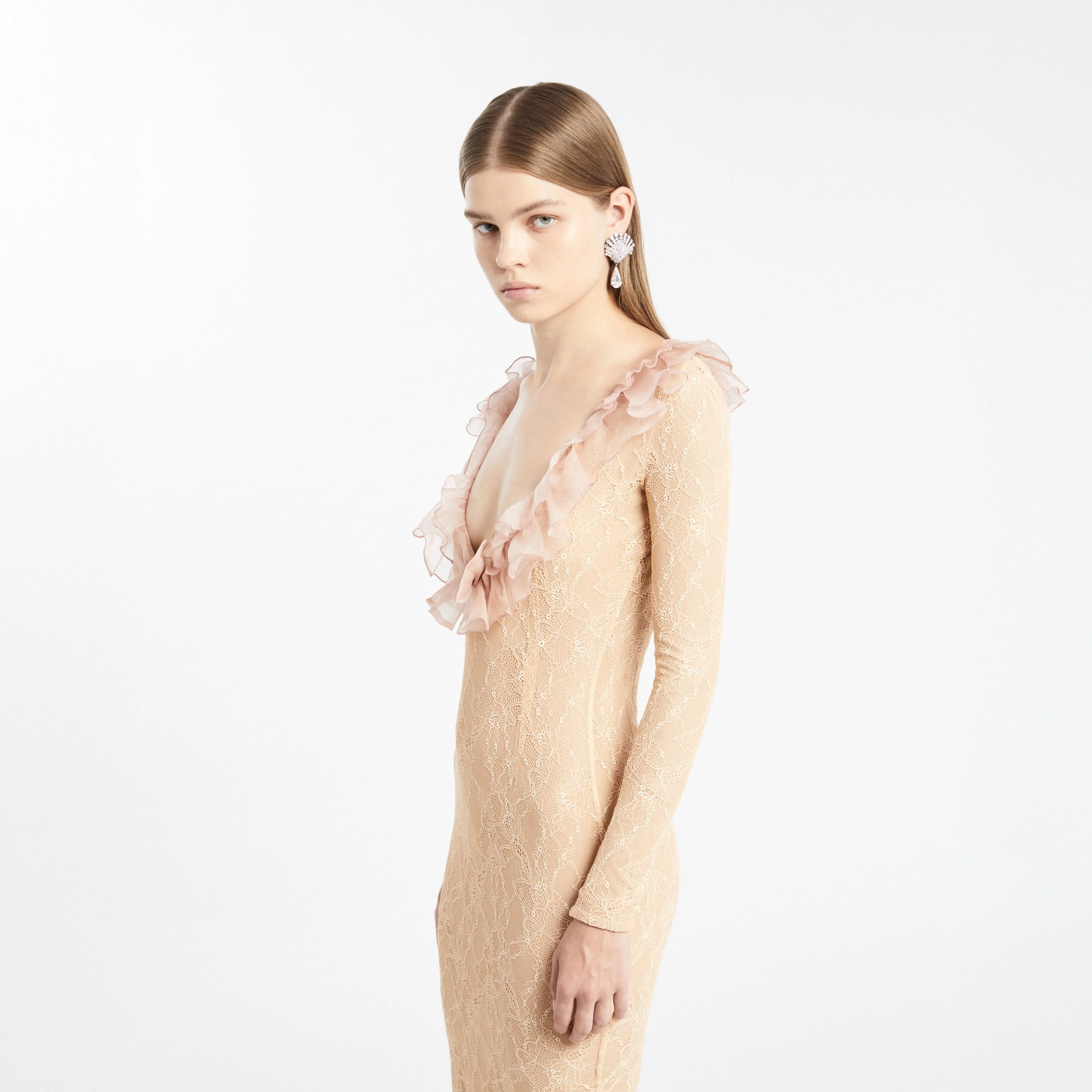 STRETCH LACE EVENING DRESS sold by Alessandra Rich product image thumbnail 5