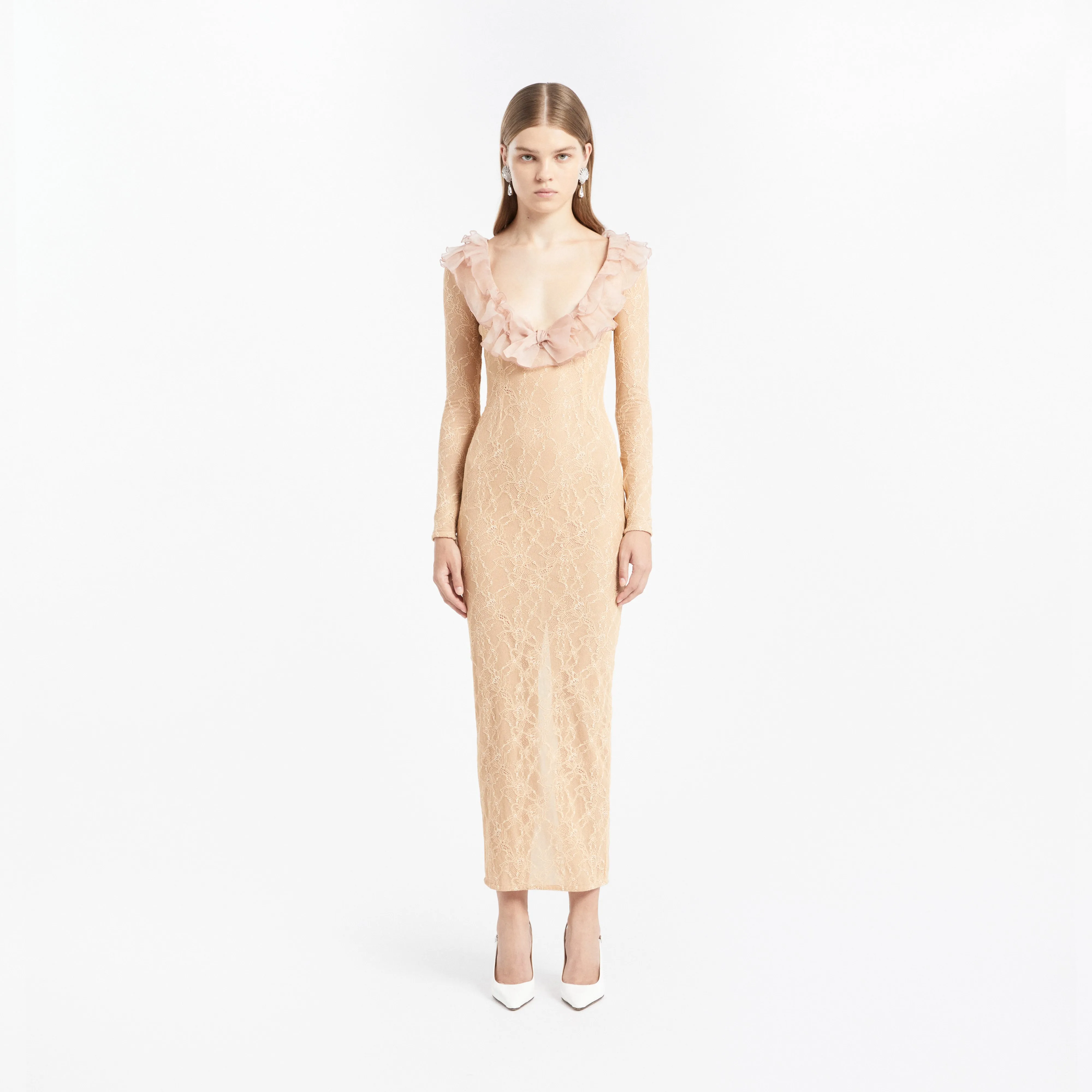 STRETCH LACE EVENING DRESS sold by Alessandra Rich product image thumbnail 3