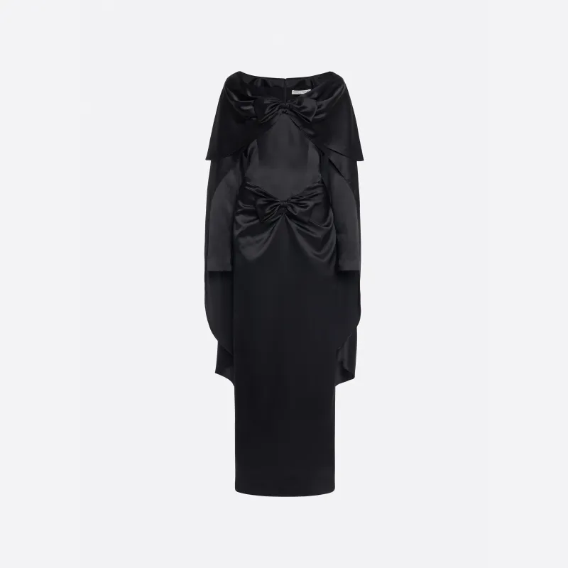 SILK EVENING DRESS WITH CAPE made by Alessandra Rich