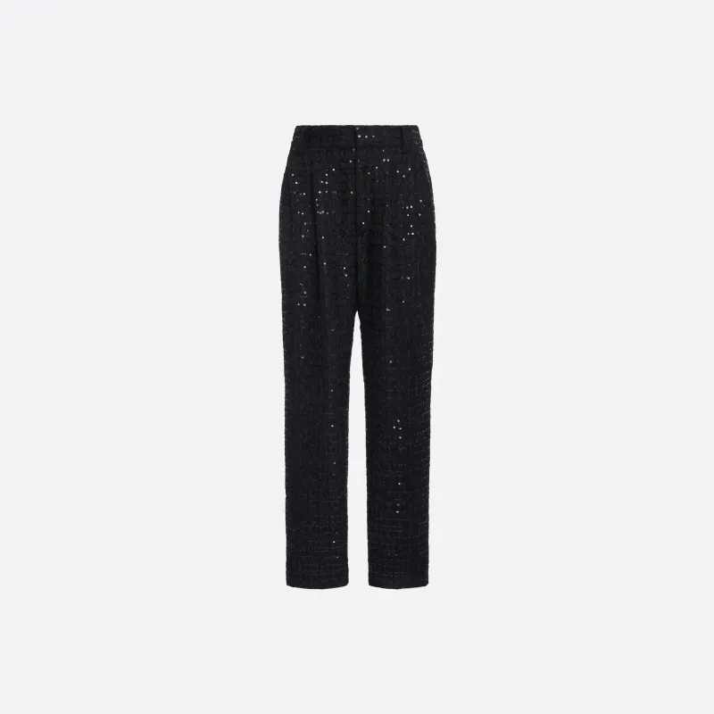 SEQUIN TWEED TROUSERS made by Alessandra Rich