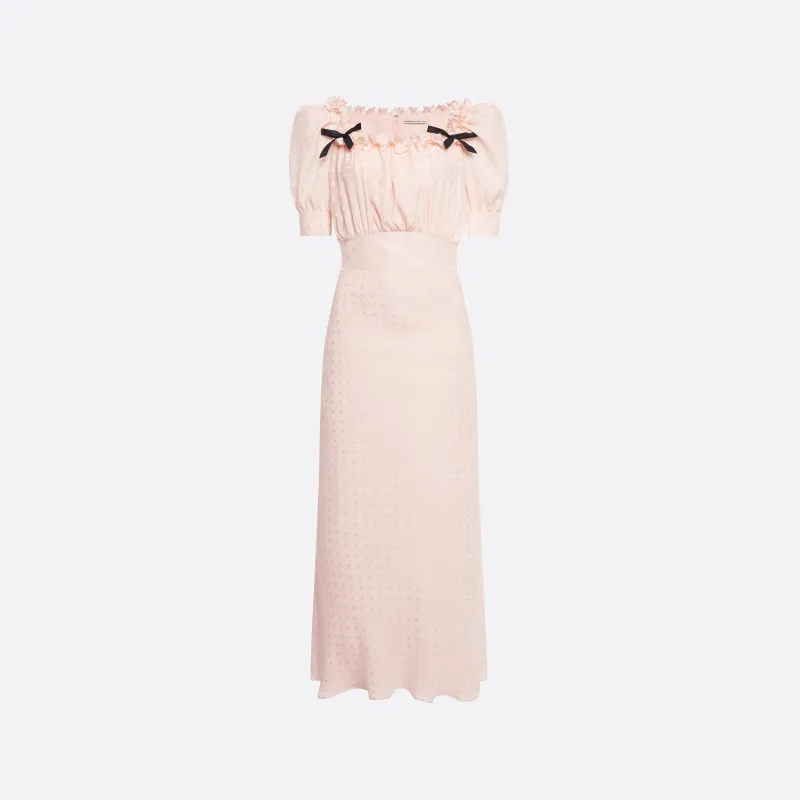 SILK JACQUARD DRESS WITH SQUARE NECKLINE made by Alessandra Rich