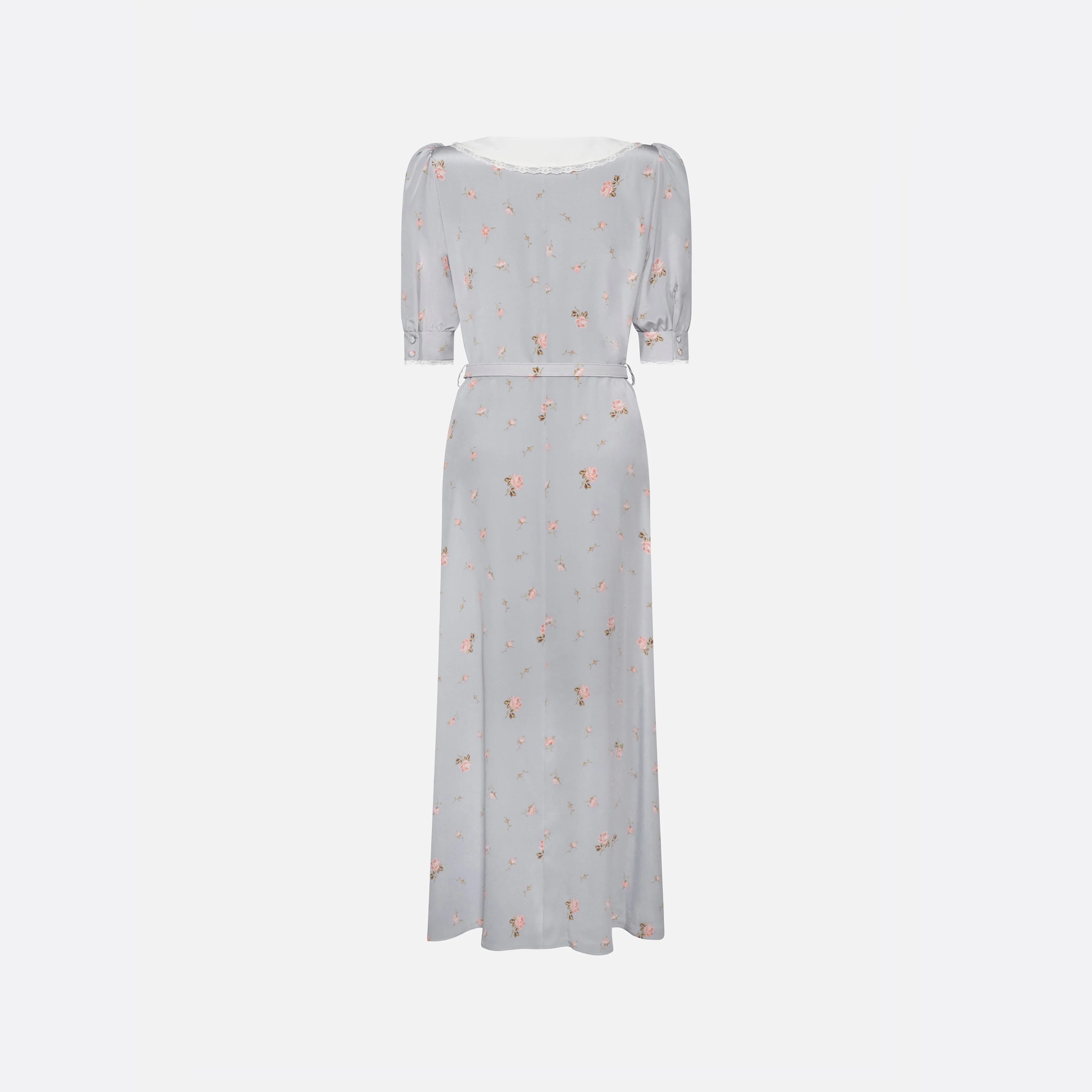 FLORAL-PRINT SILK MIDI DRESS sold by Alessandra Rich product image thumbnail 5
