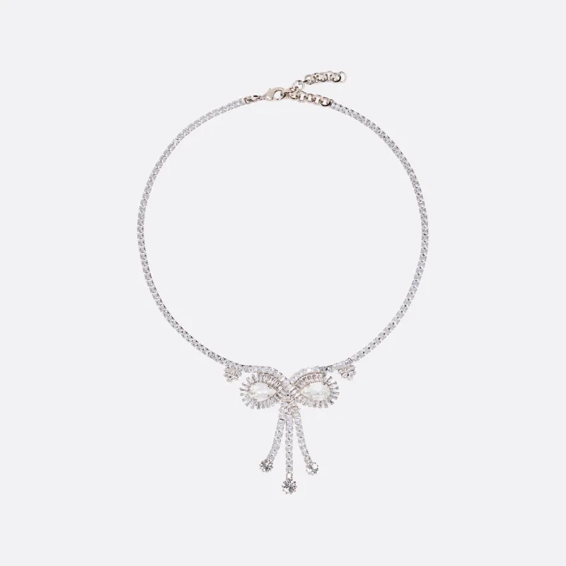 CRYSTAL NECKLACE WITH BOW made by Alessandra Rich
