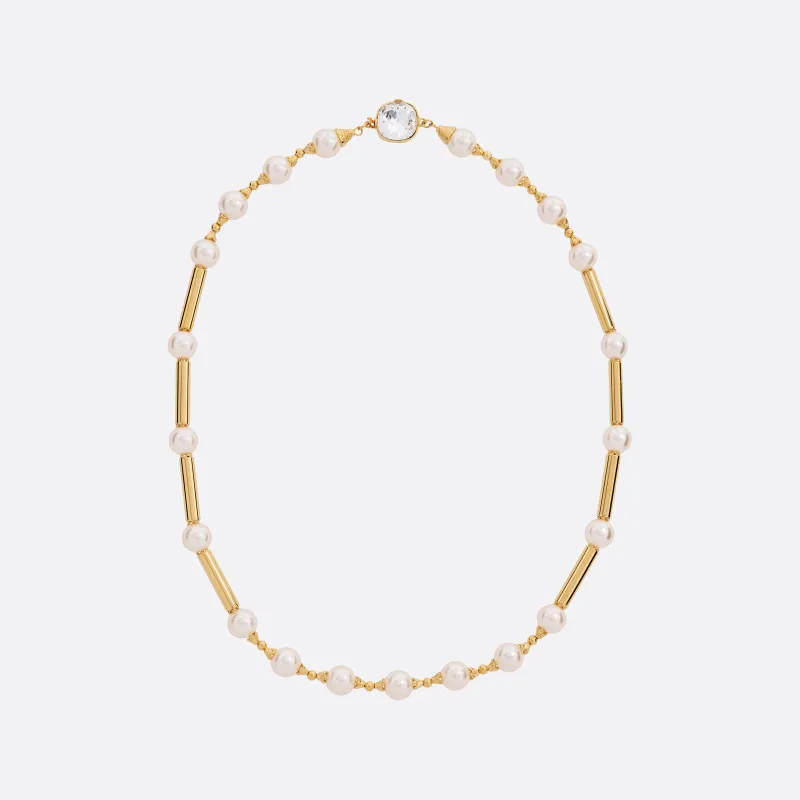 PEARL AND GOLD NECKLACE made by Alessandra Rich