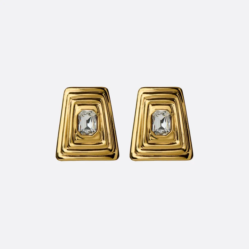 METAL AND CRYSTAL EARRINGS made by Alessandra Rich