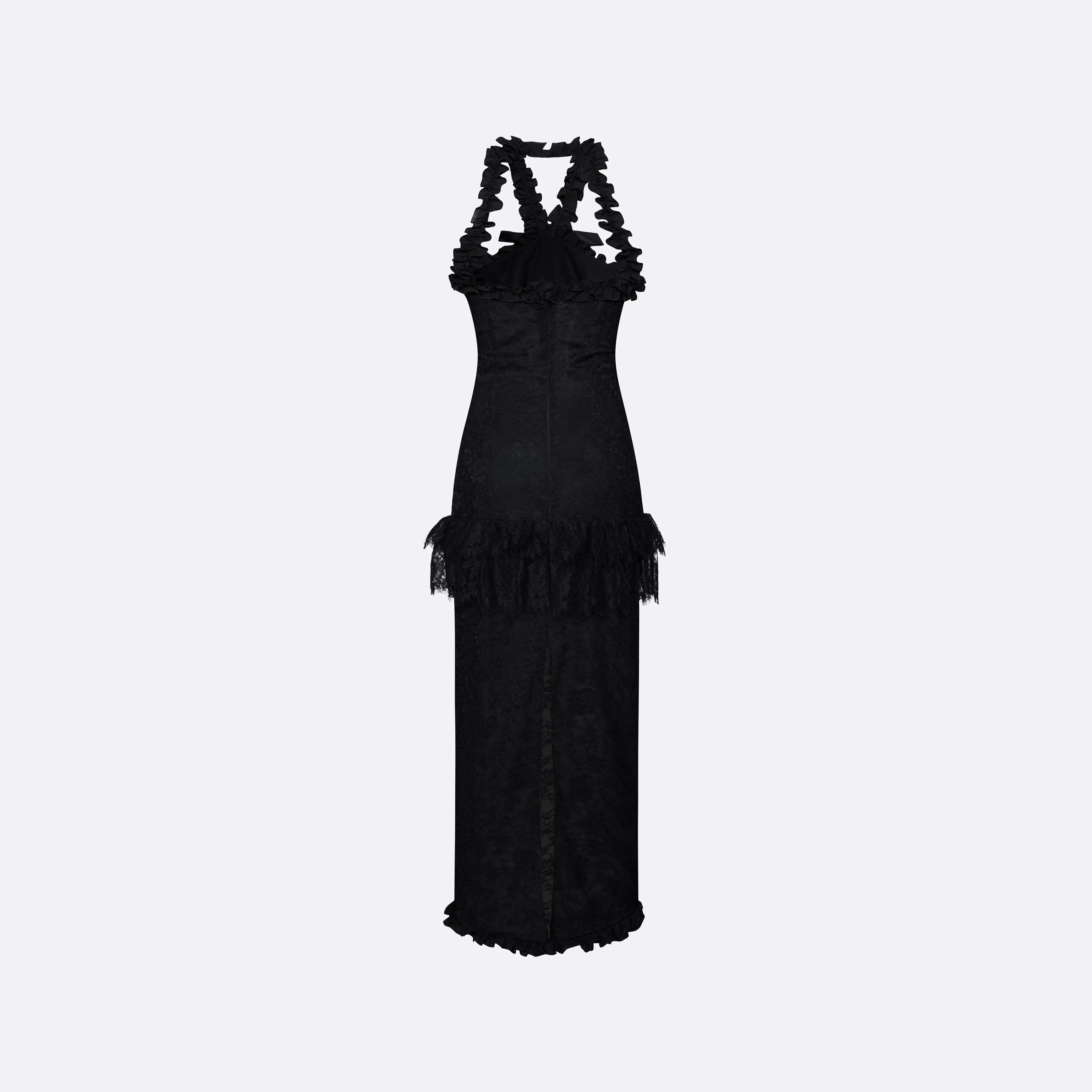 CHANTILLY LACE HALTERNECK EVENING DRESS sold by Alessandra Rich product image thumbnail 5