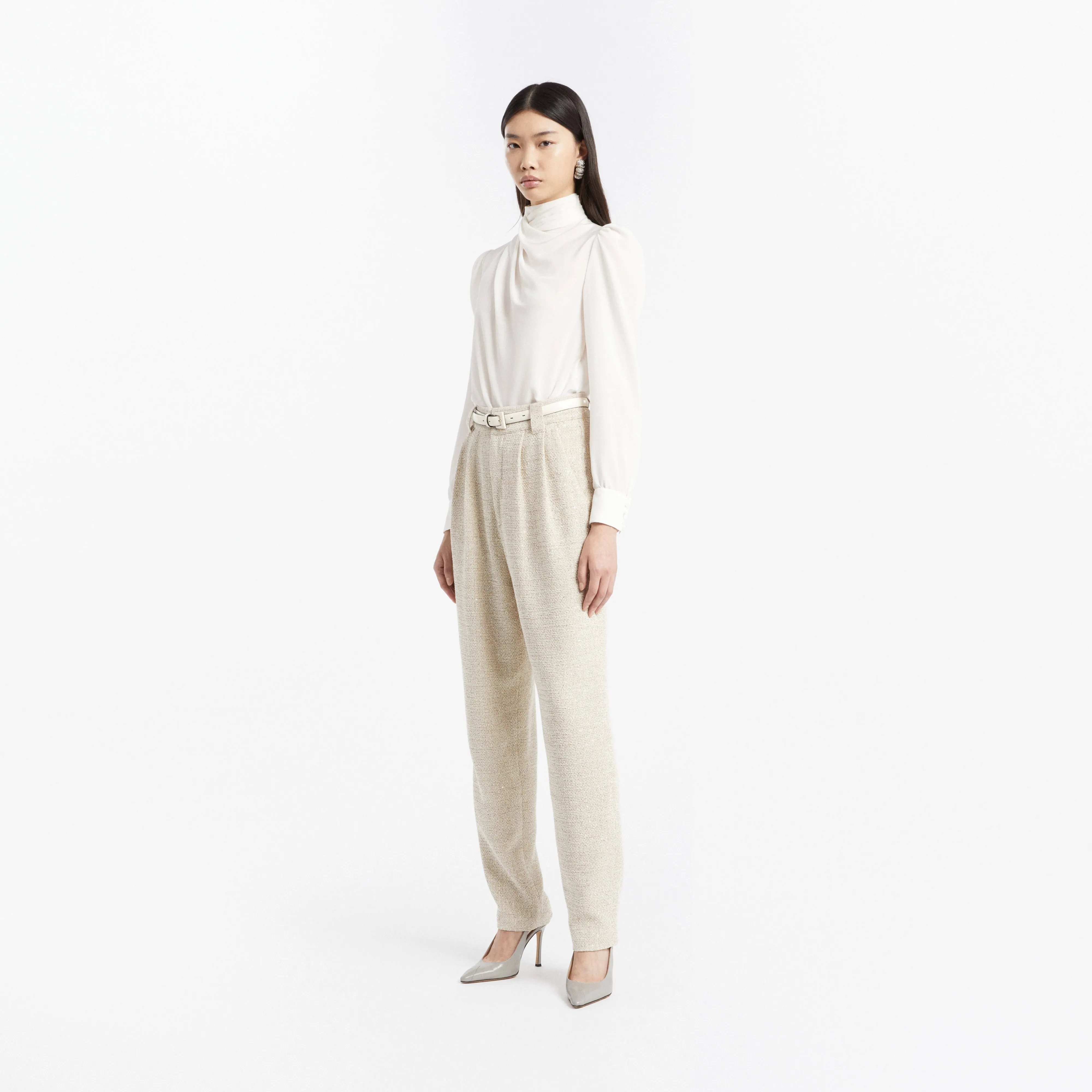 SEQUIN TWEED TROUSERS sold by Alessandra Rich product image thumbnail 3