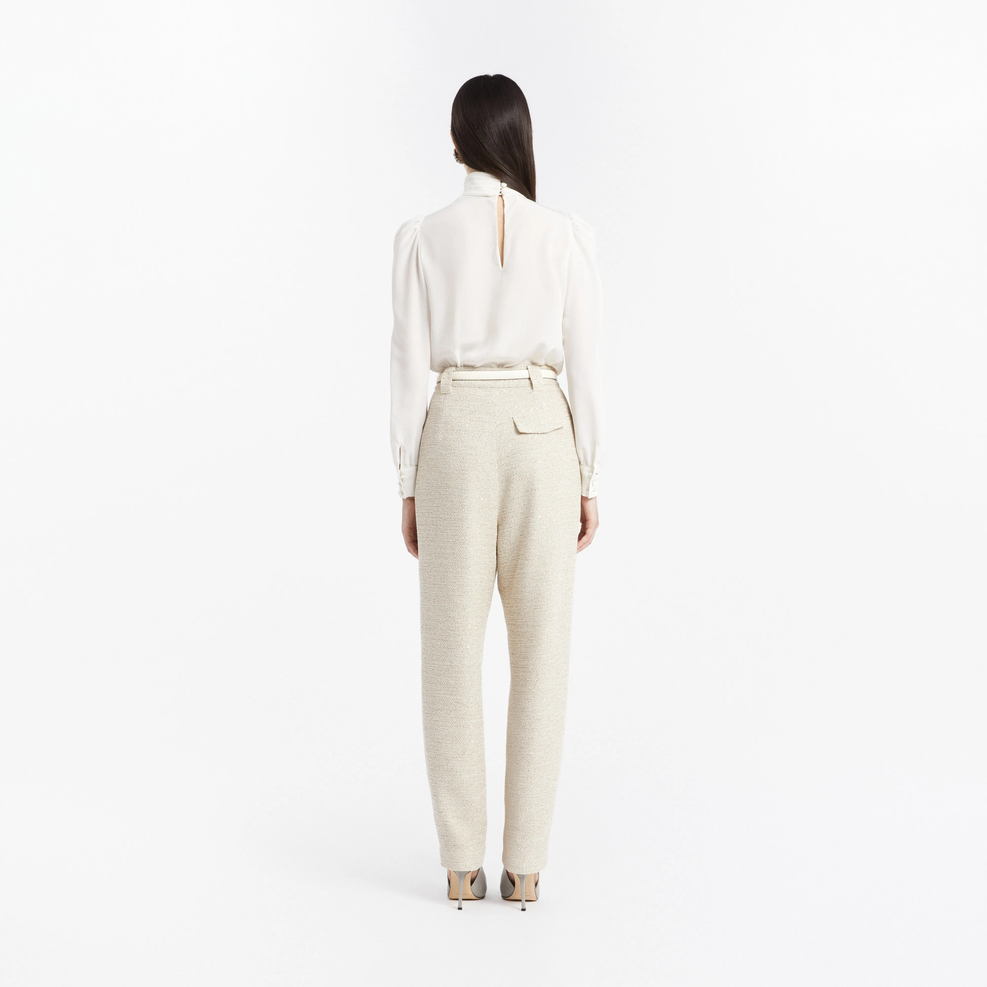 SEQUIN TWEED TROUSERS sold by Alessandra Rich product image thumbnail 4