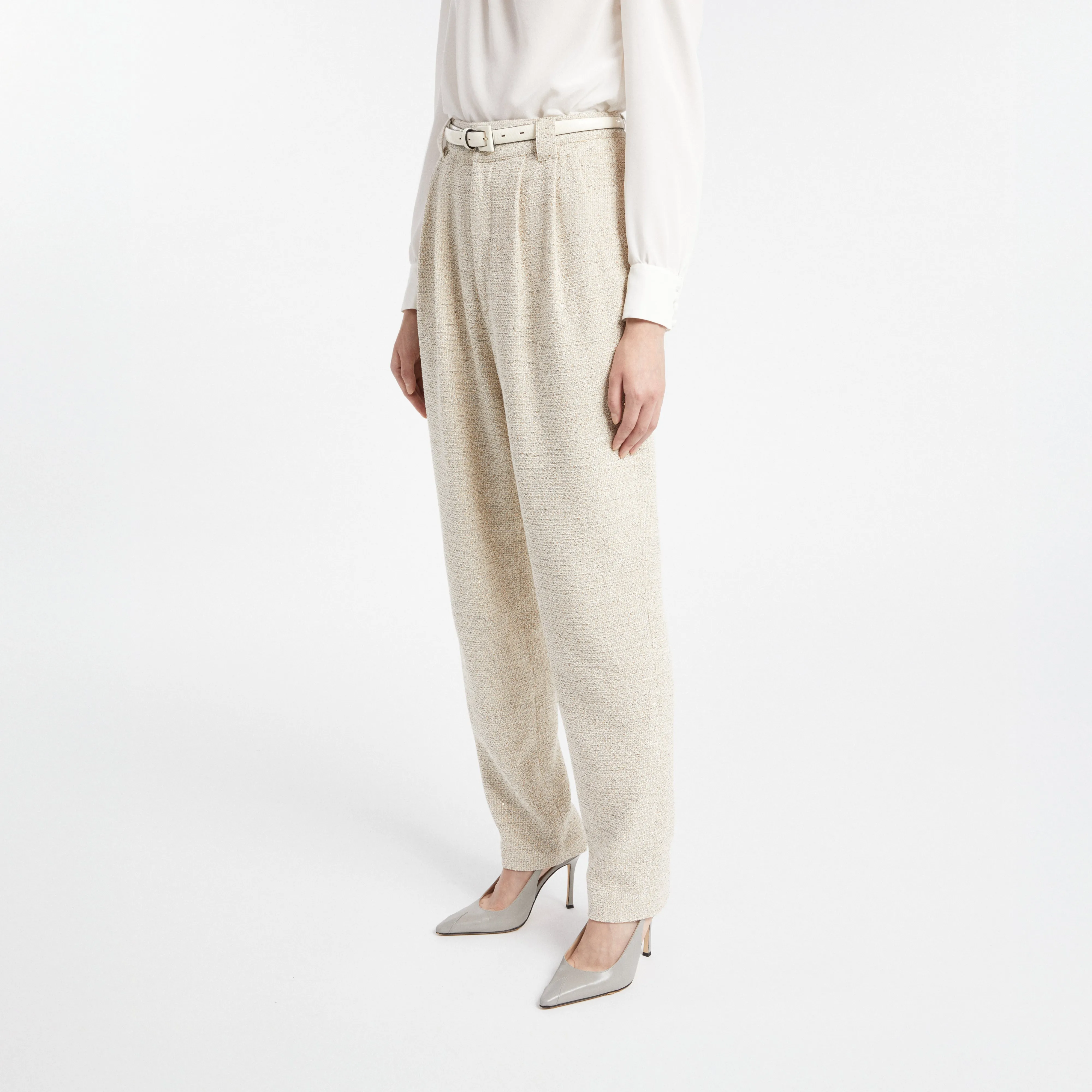 SEQUIN TWEED TROUSERS sold by Alessandra Rich product image thumbnail 5