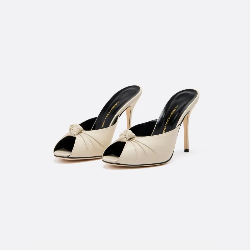 LEATHER MULES WITH CENTRAL KNOT made by Alessandra Rich