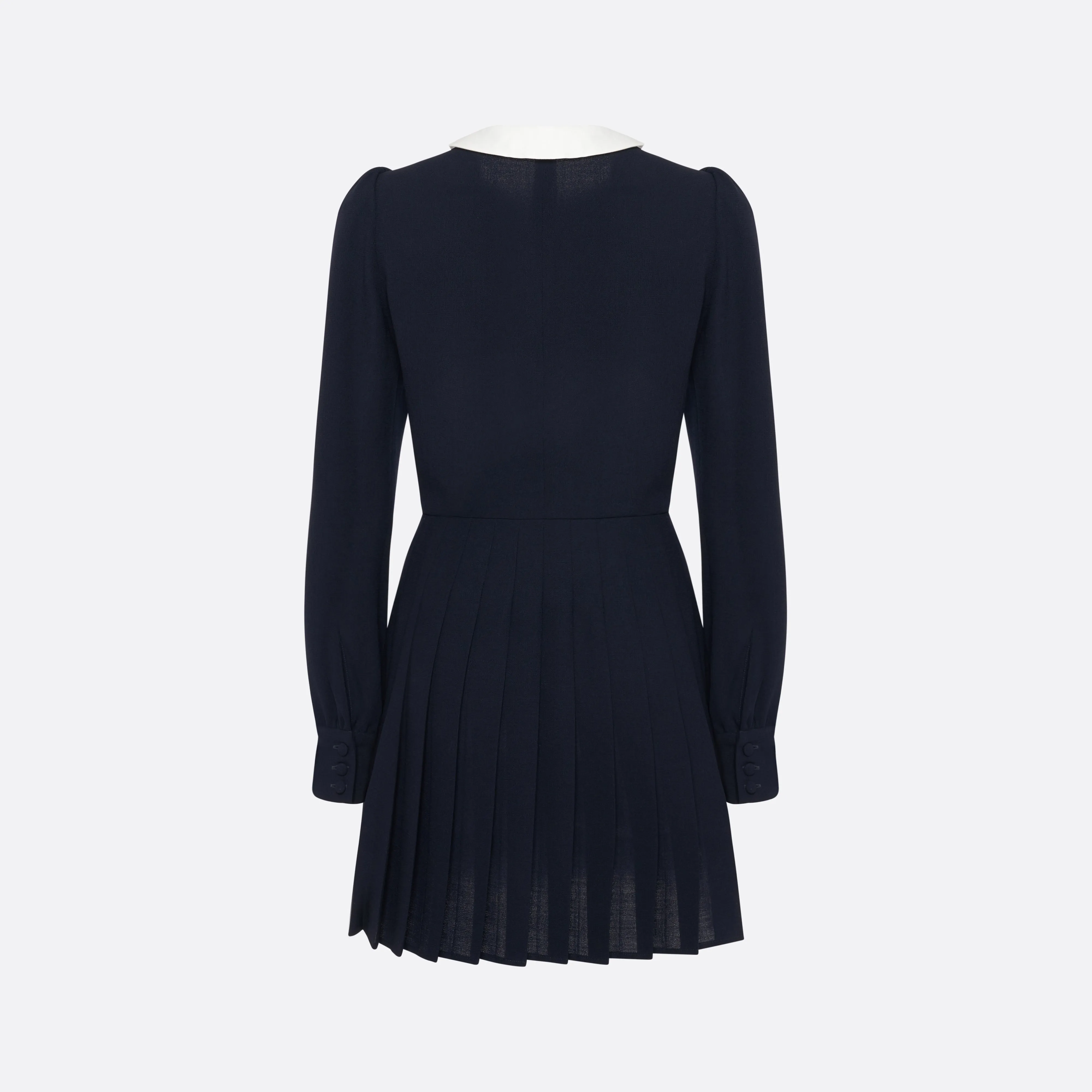 LIGHT WOOL CRÊPE MINI DRESS WITH PLEATED SKIRT sold by Alessandra Rich product image thumbnail 5